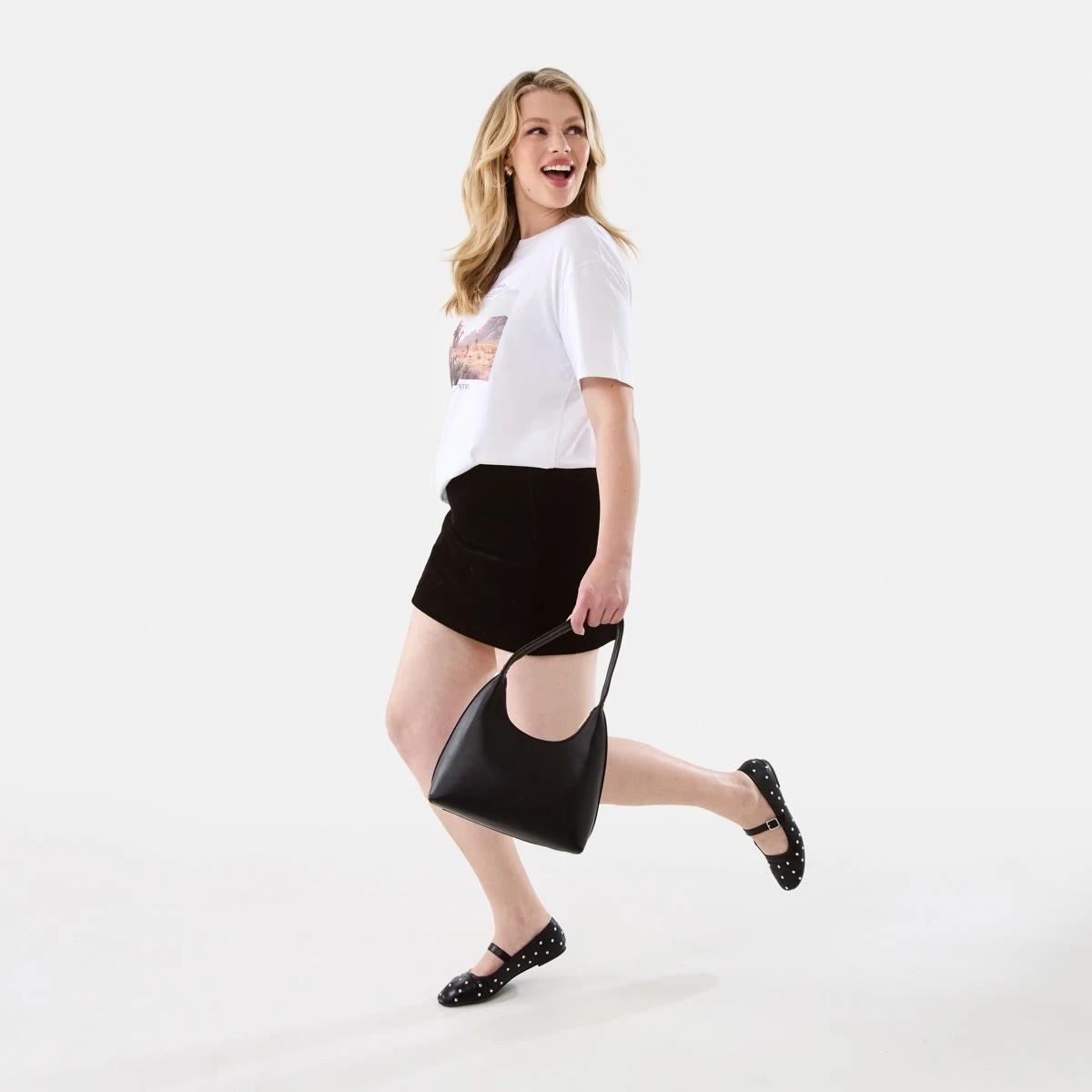 6 Corduroy Mini Skirt Black, 6 of 6