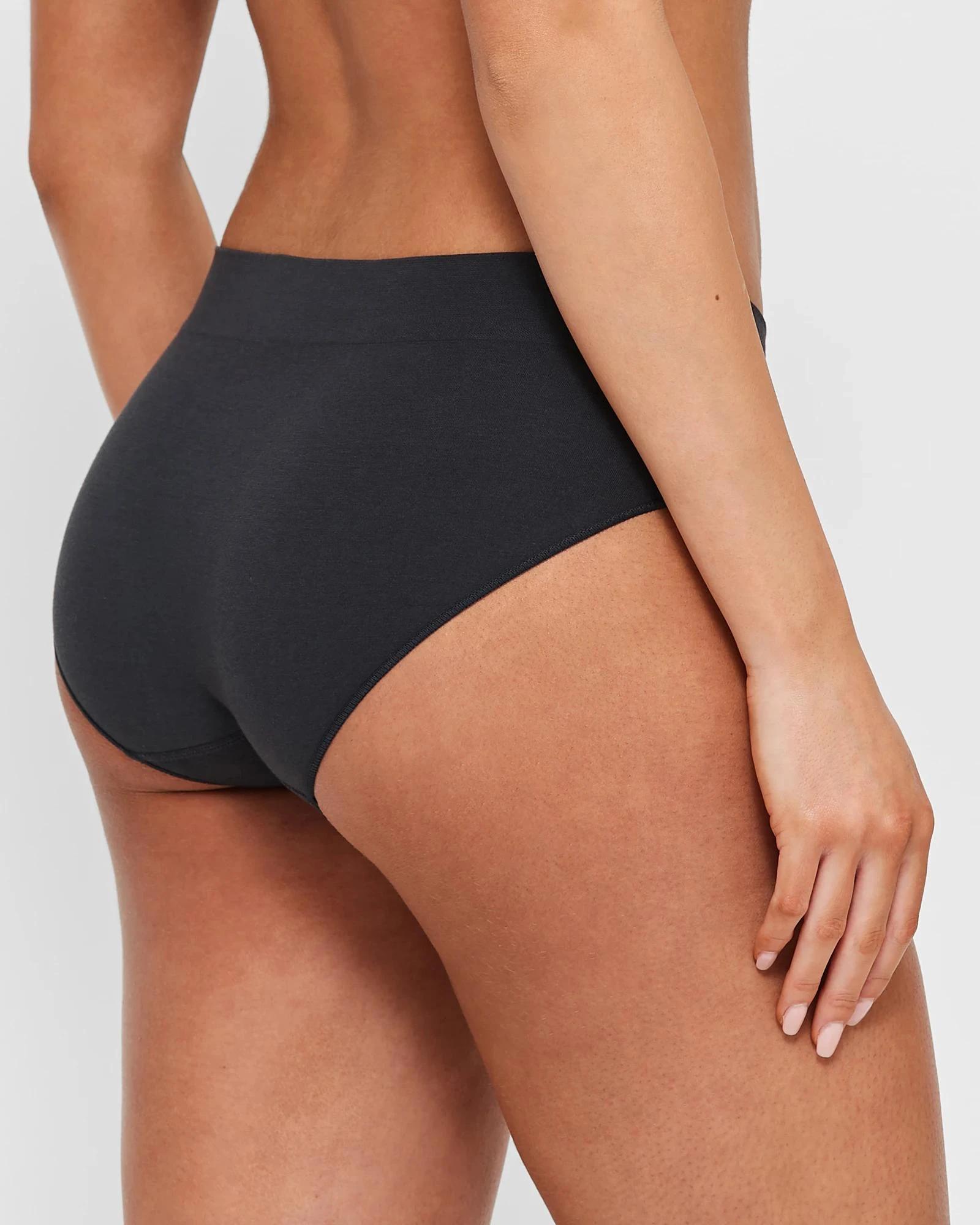 4 Bonds 2 Pack Seamless Midi Briefs BLACK, 4 of 4