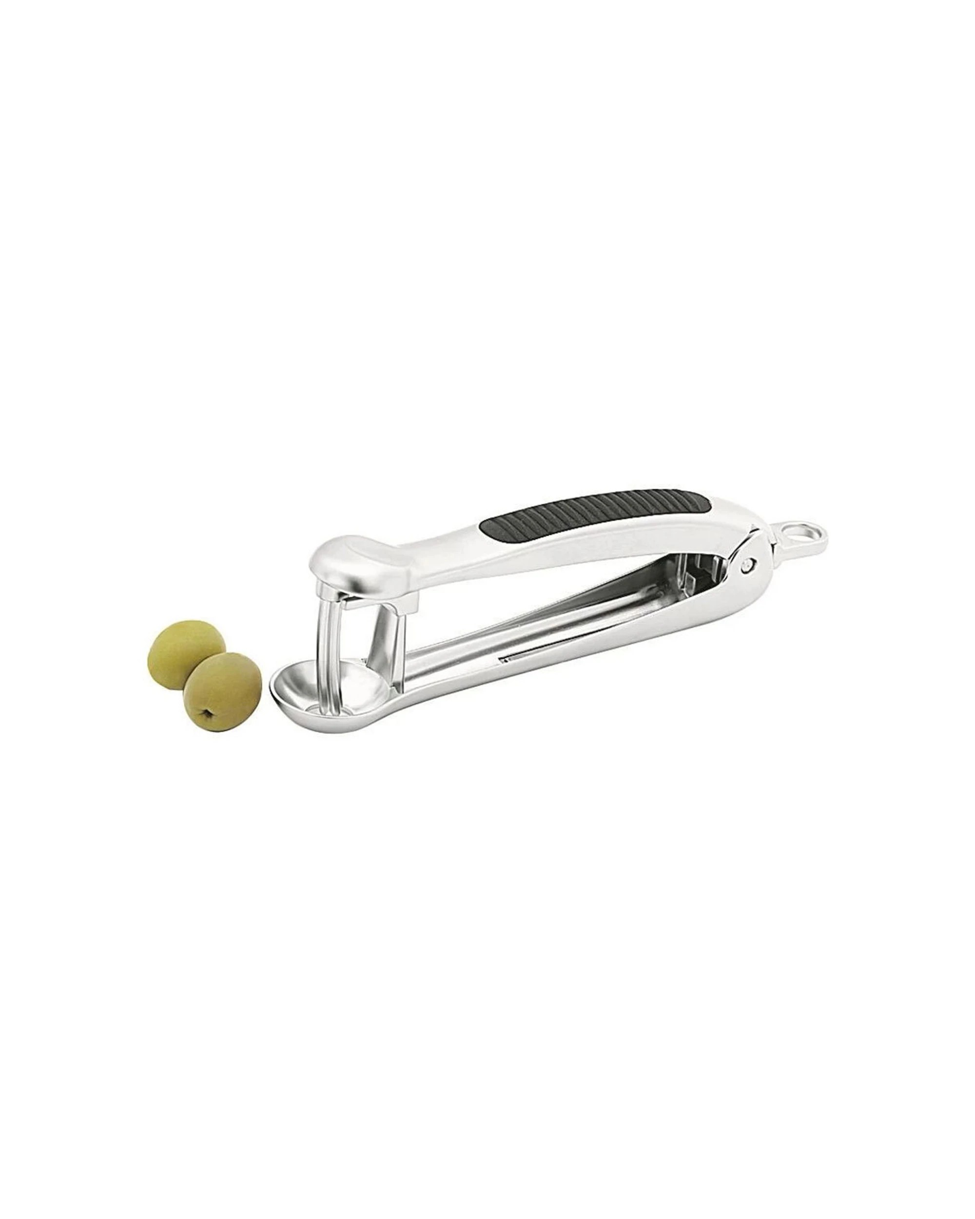 1 Avanti Cherry Olive Pitter Tool With Locking Lever Compact Easy Clean Storage - Silver, 1 of 1