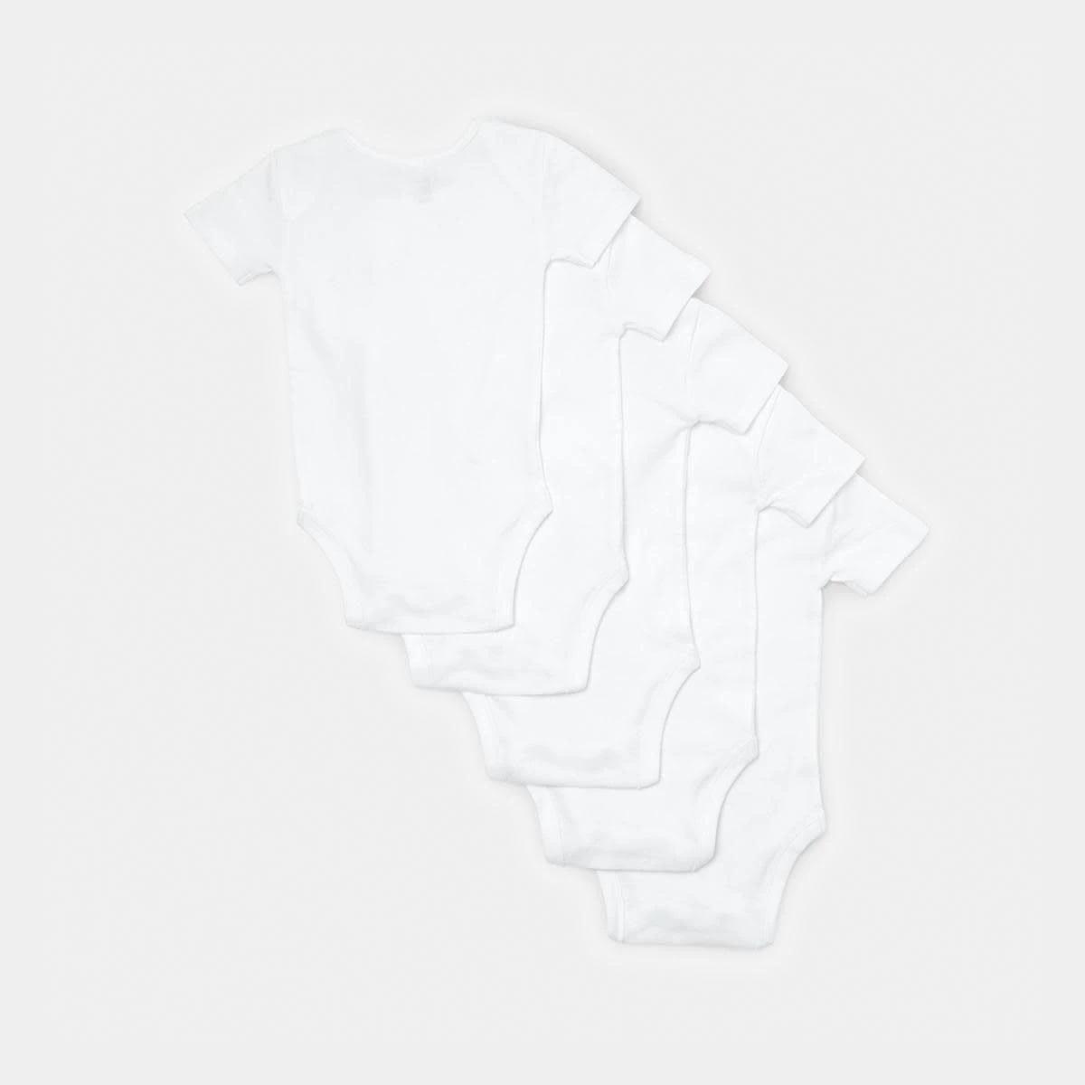 2 5 Pack Short Sleeve Bodysuits WHITE MULTI PACK, 2 of 4