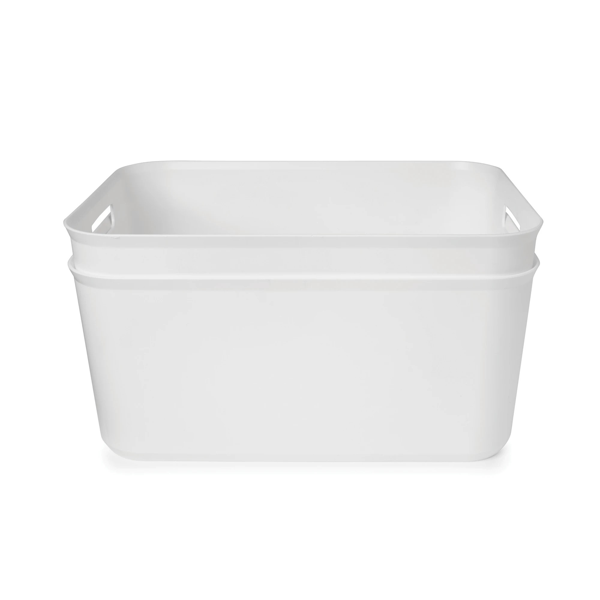 3 2 Pack 12.5L Utile Large Tubs - White, 3 of 8