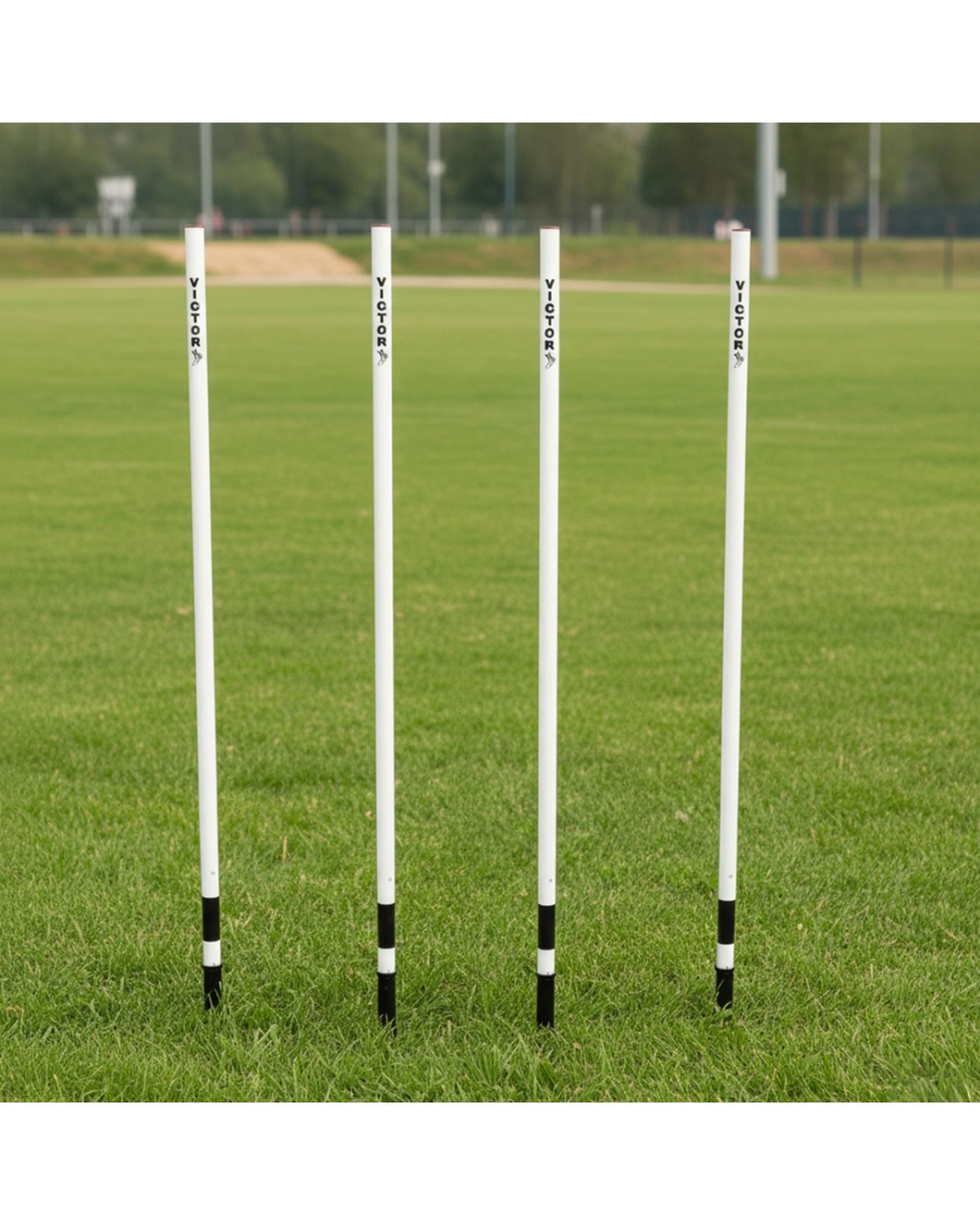 2 Victor Sports 4pc Flexi-Safe Heavy Duty PVC Corner Post Set 120cm - White, 2 of 2
