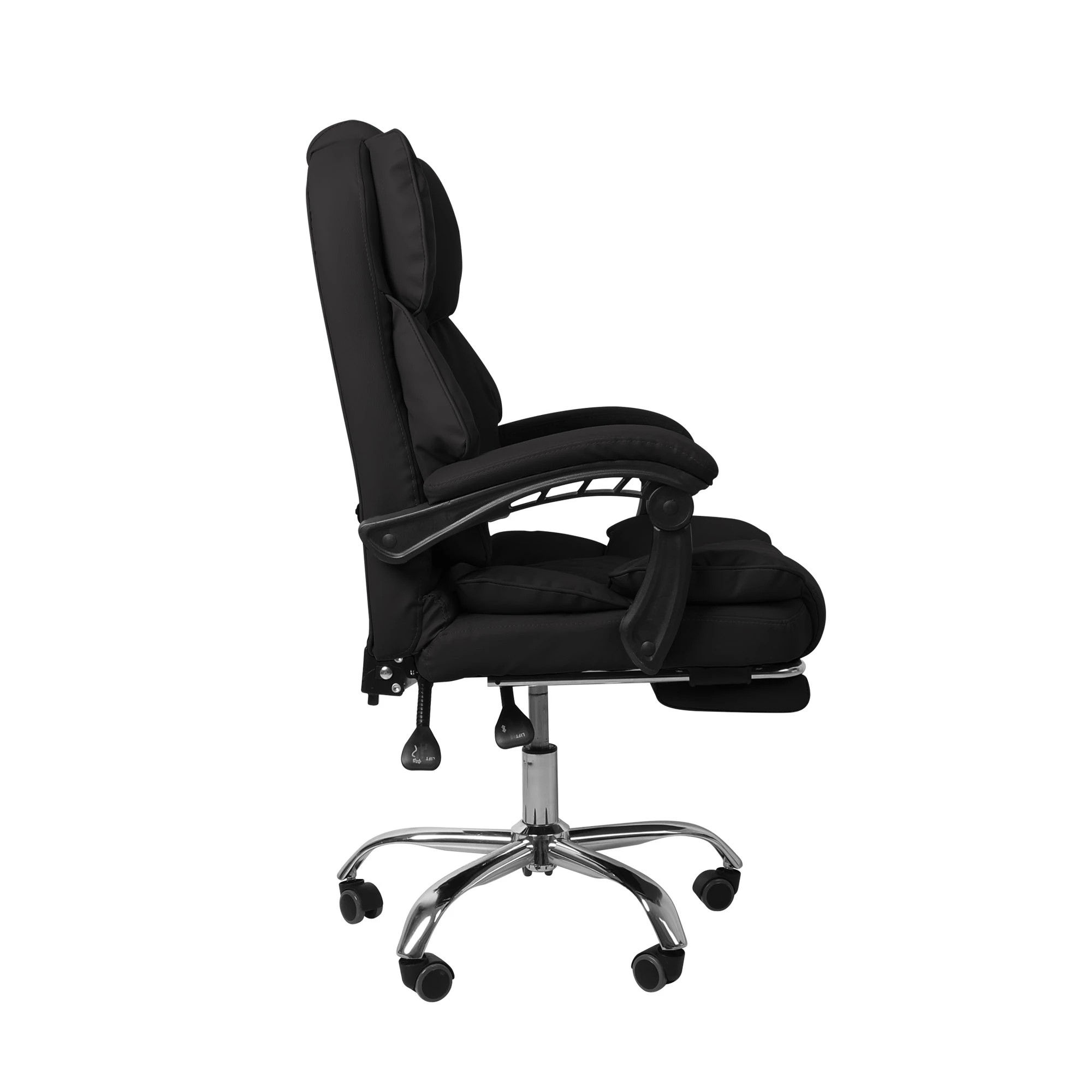 4 Levede Pu Leather Office Chair With Footrest, 4 of 6