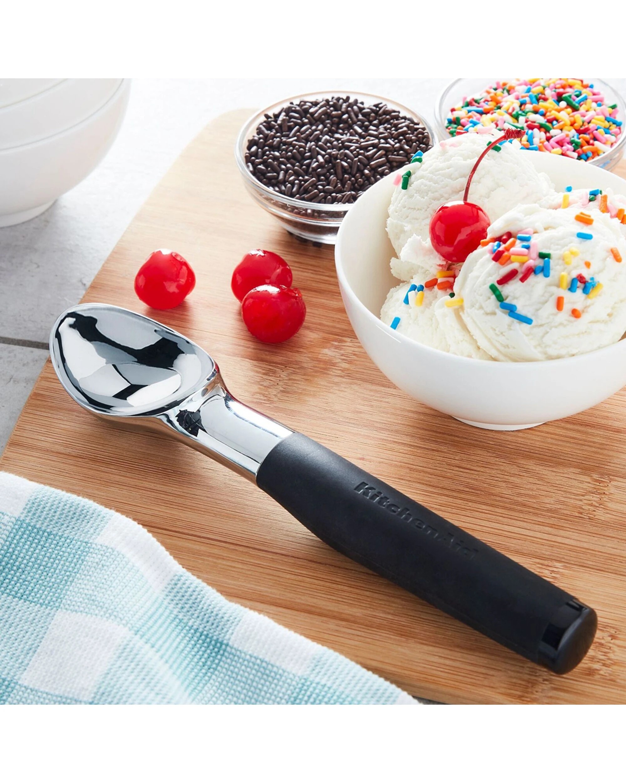 5 KitchenAid 2PK Ice Scoop Silicone Handle Dishwasher Safe 22cm - Black, 5 of 5