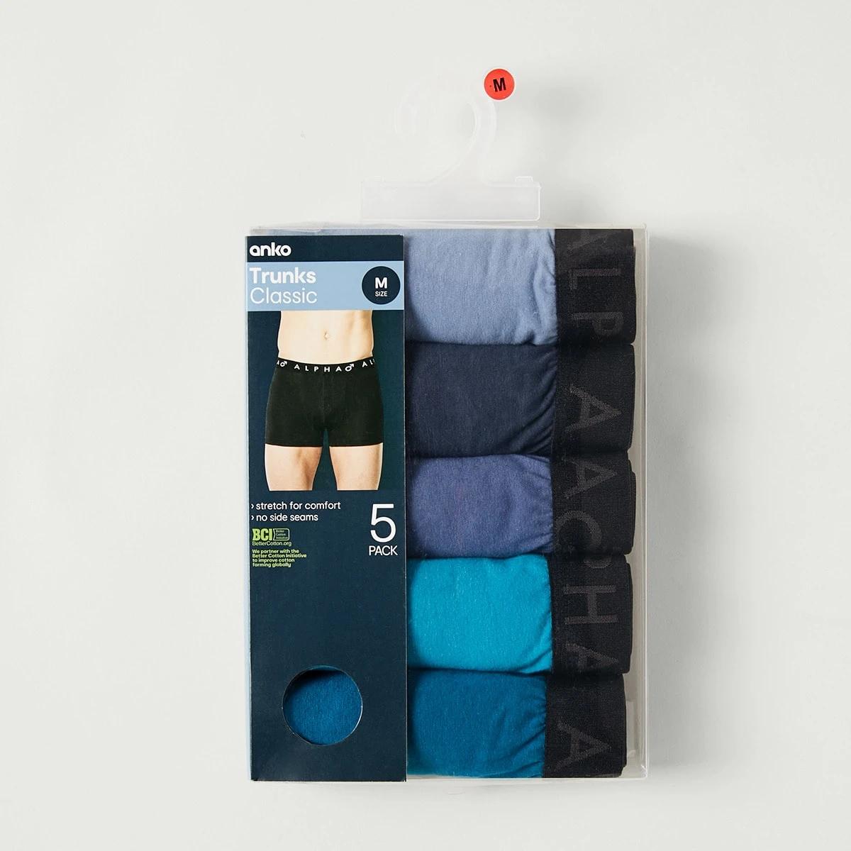 10 5 Pack Plain Trunks TURQUOISE BLUE, 10 of 10