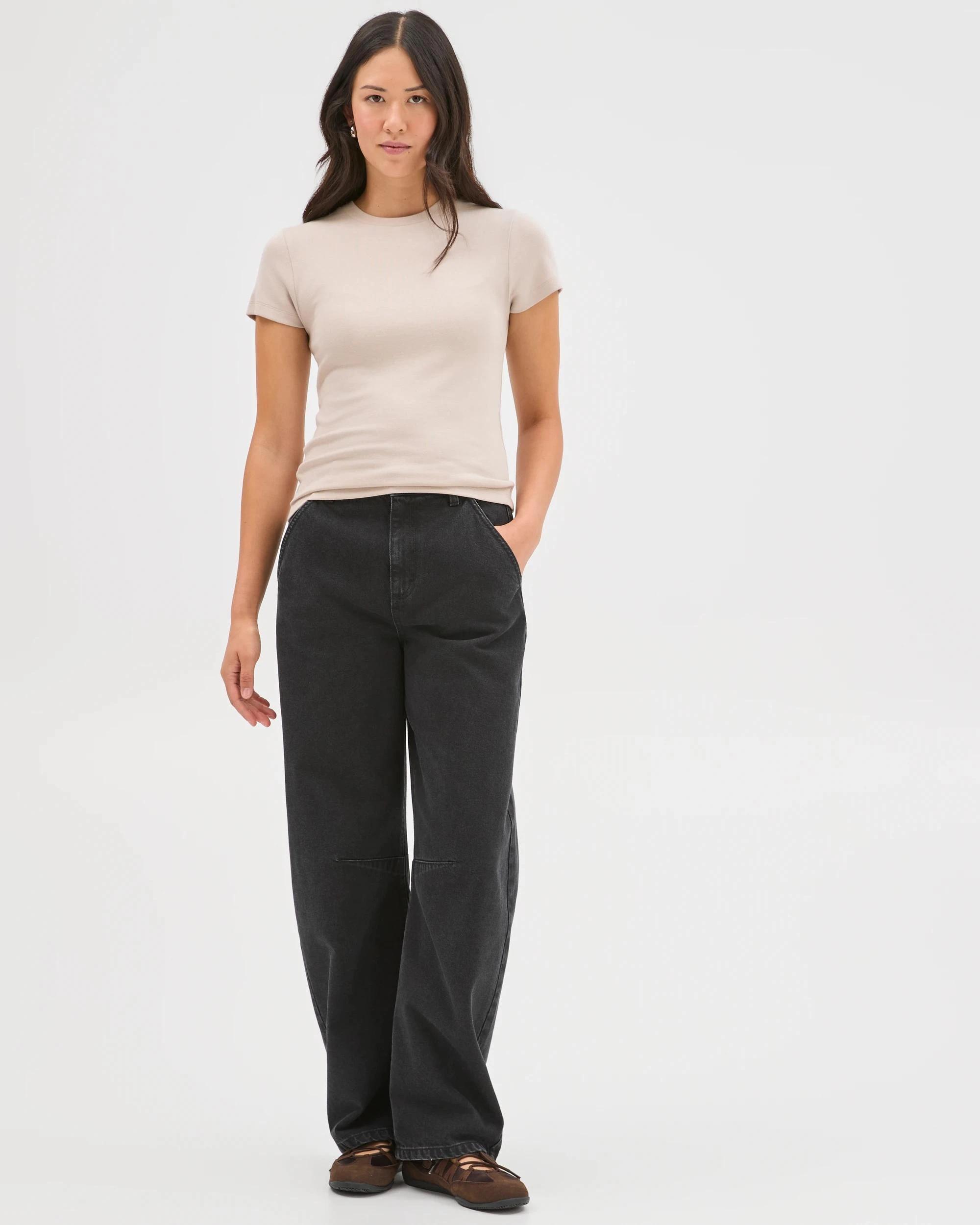 2 Target Australian Cotton Blend Stretch T-Shirt PEBBLE, 2 of 7