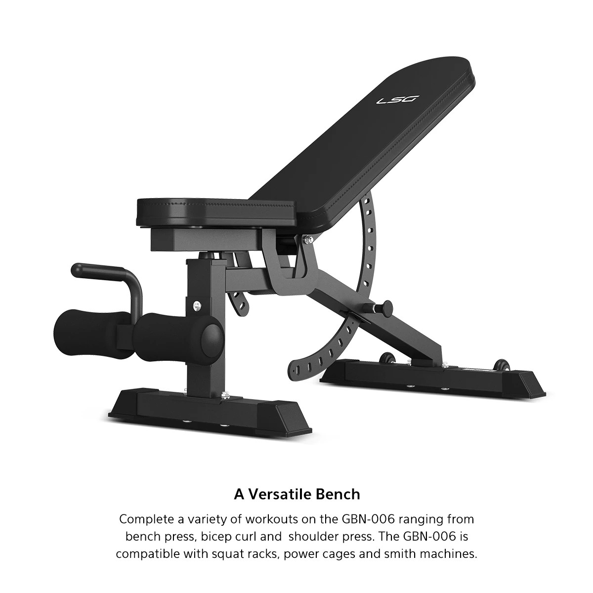 6 LSG GRK200 Home Gym Station, Power Rack, Smith Machine and Cable Crossover + 90kg Olympic Barbell & Bumper Plate Set, 6 of 10