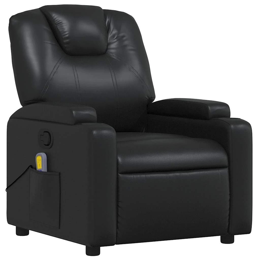 4 vidaXL massage recliner chair Reclining Mechanism - Black, 4 of 9