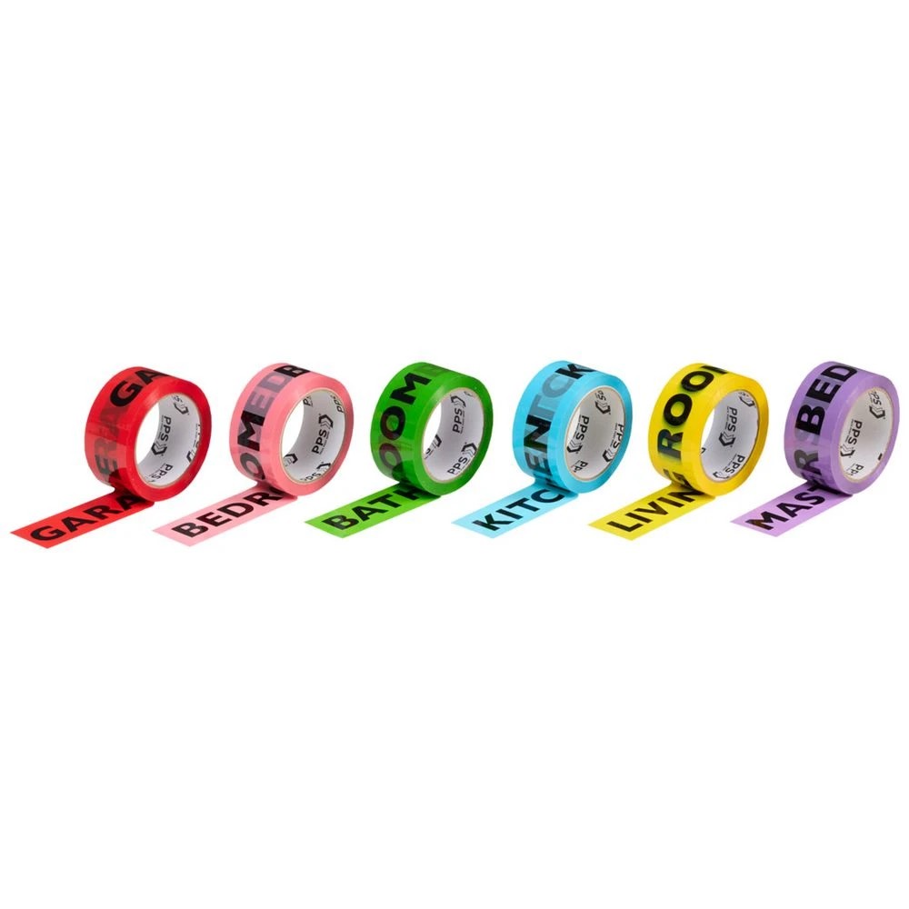 4 PPS Coloured Room Label Tape 48x66m 6 Pack, 4 of 6