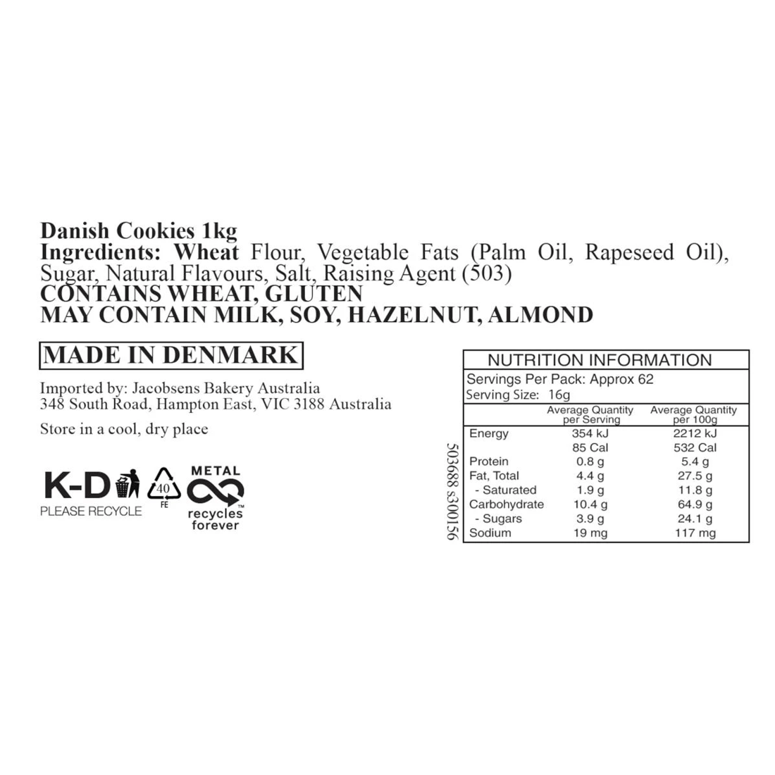 5 Danish Cookies 1kg, 5 of 5