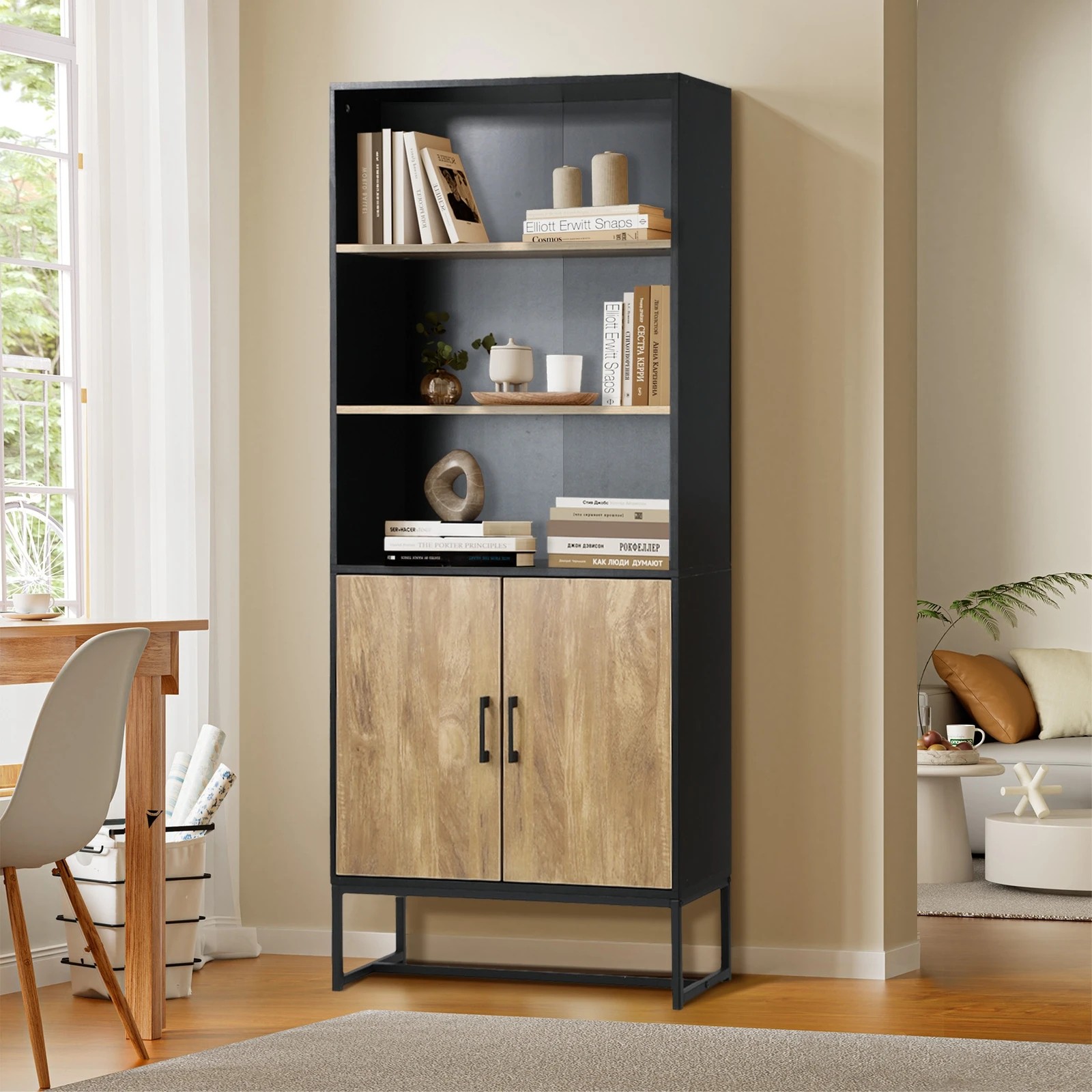 2 Oikiture Display Shelf 5-tier Storage Shelves Bookshelf Bookcase Cupboard
 - Multi, 2 of 9