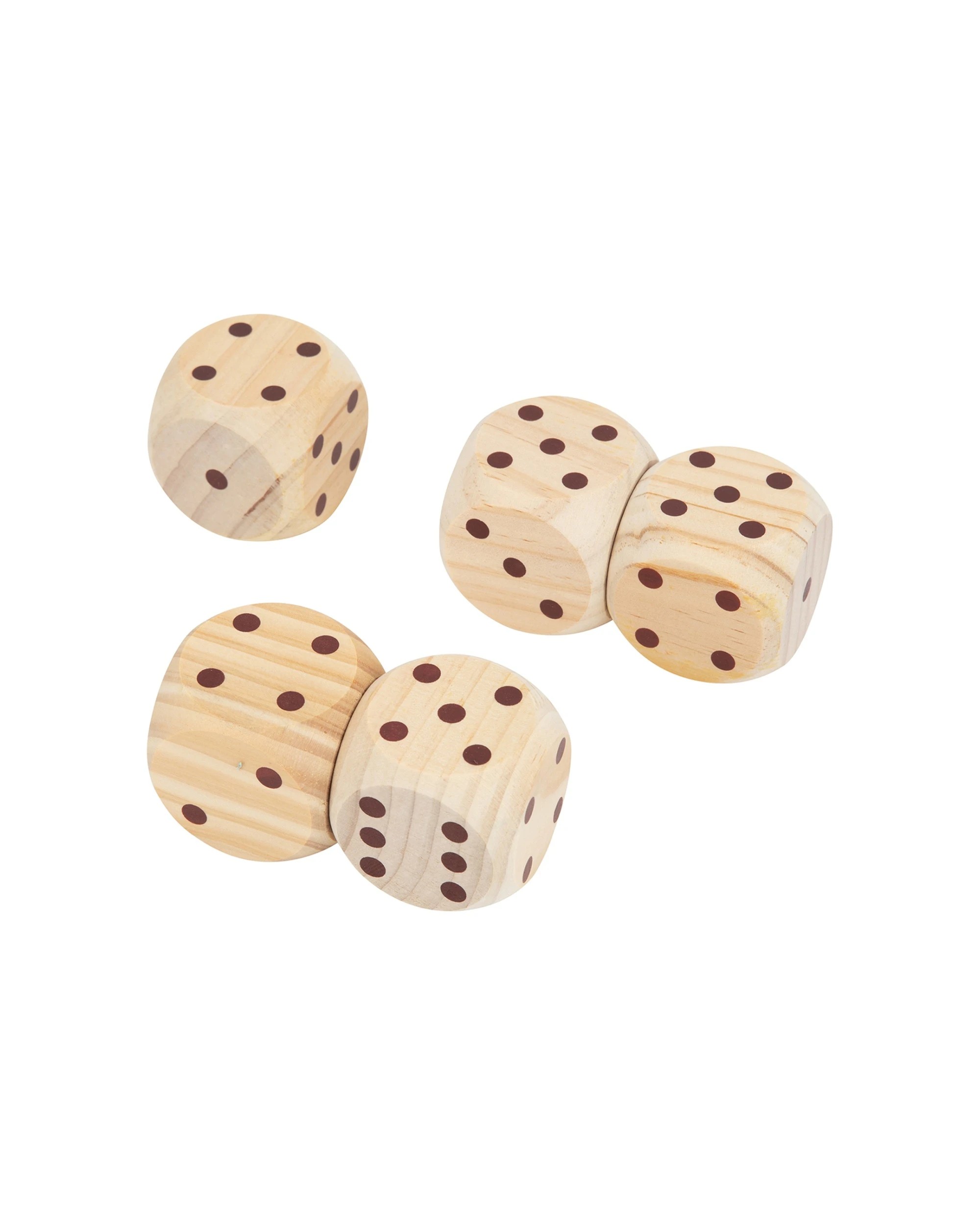 1 Tooky Toy 5pc Toddler Childrens Outdoor Lawn Dice Game Fun Activity Pine Wood Set - Natural, 1 of 3
