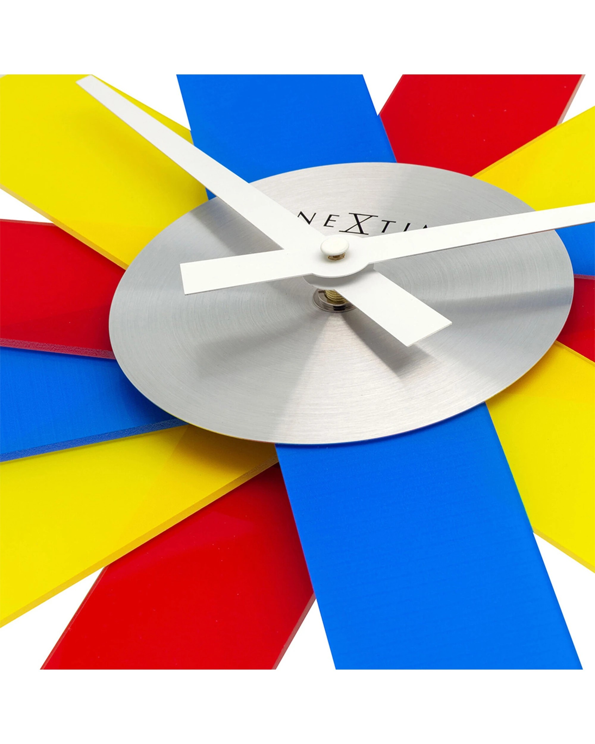 4 NeXtime Plexi Wall Clock Silent Sweep Colour Acrylic Stripes 40cm - Multi, 4 of 5