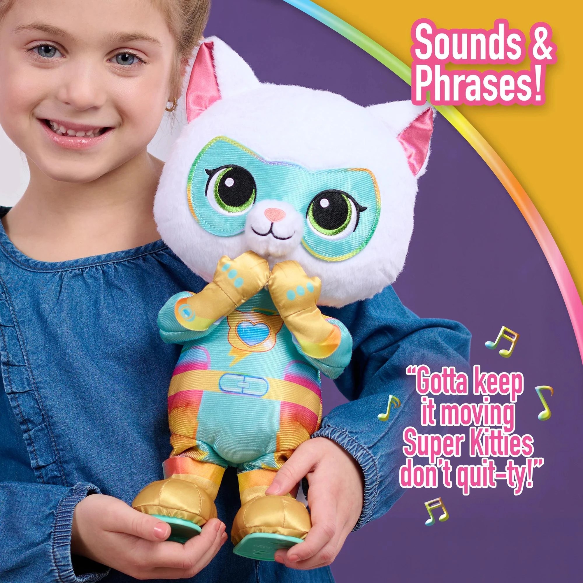 2 Superkitties Oopsie Dancing Bitsy Plush Toy - Multi, 2 of 5