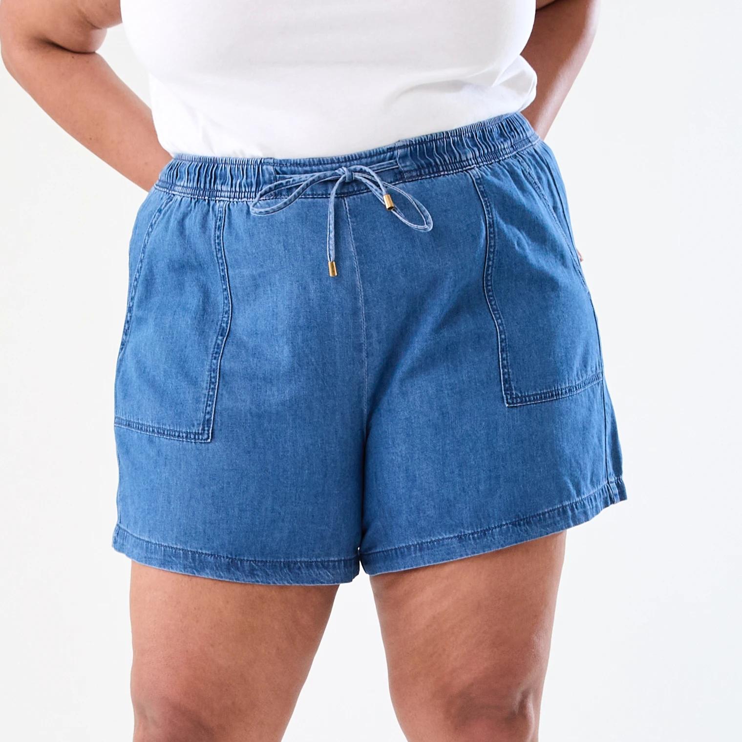 1 Curve Chambray Shorts Mid Wash, 1 of 7