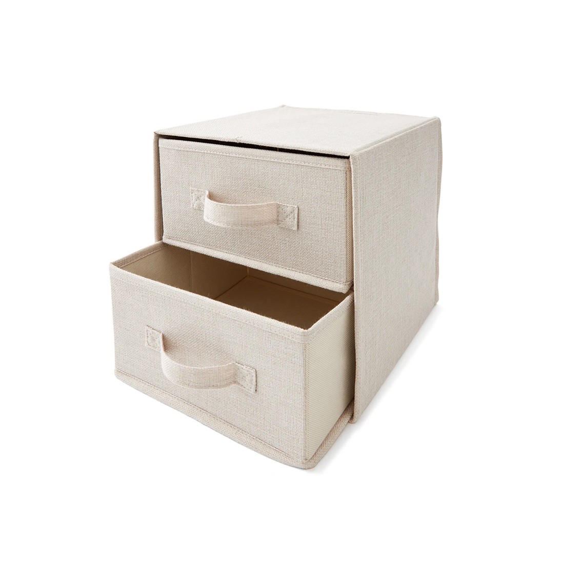 4 Linen Look Drawer Set - Beige, 4 of 9