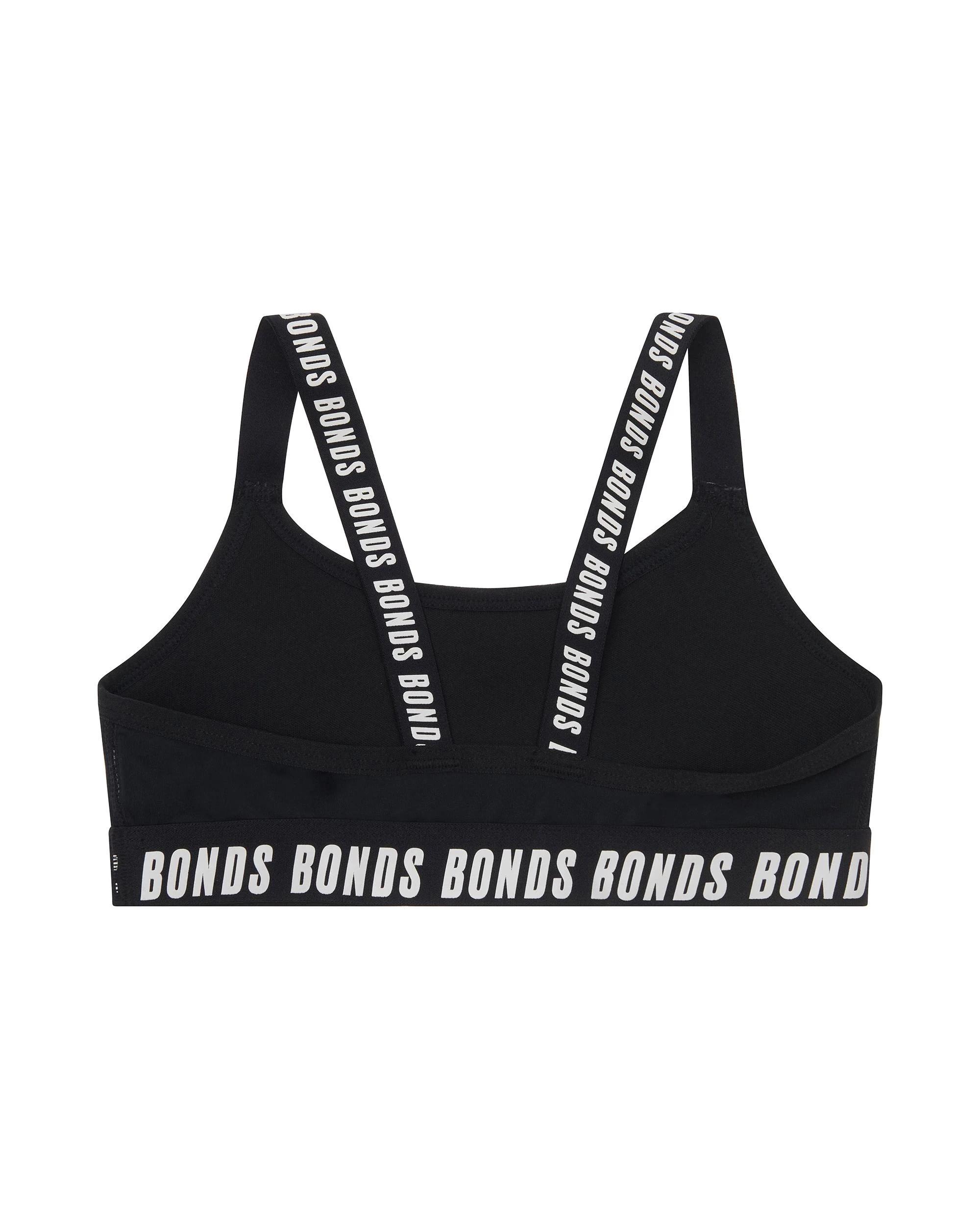 1 Bonds Girls Performance Crop Top BLACK, 1 of 2