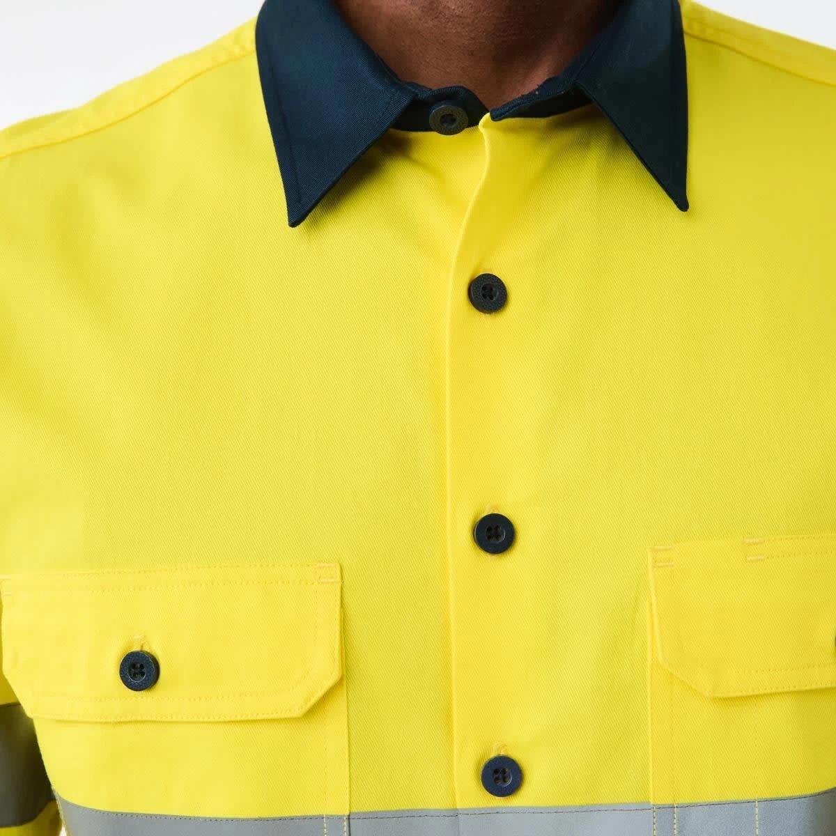 4 Workwear Hi-Visibility Short Sleeve Reflective Shirt SAFETY YELLOW, 4 of 5