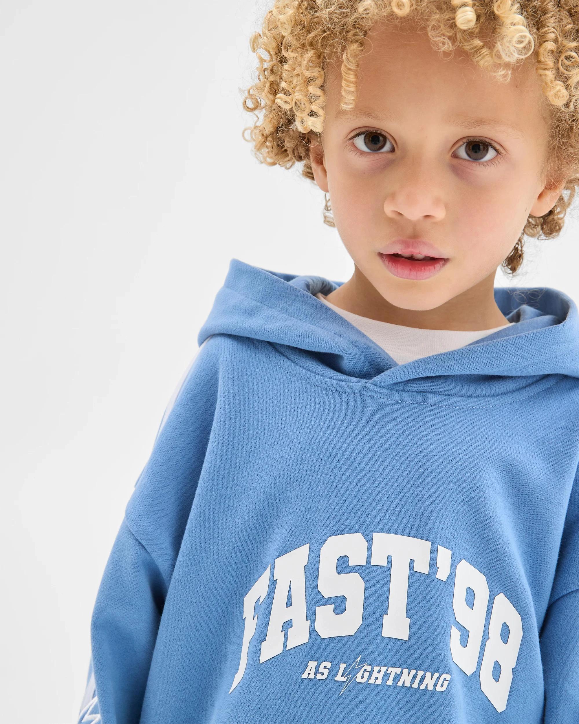 2 Target Kids Australian Cotton Fleece Hoodie and Short Set BLUE, 2 of 8