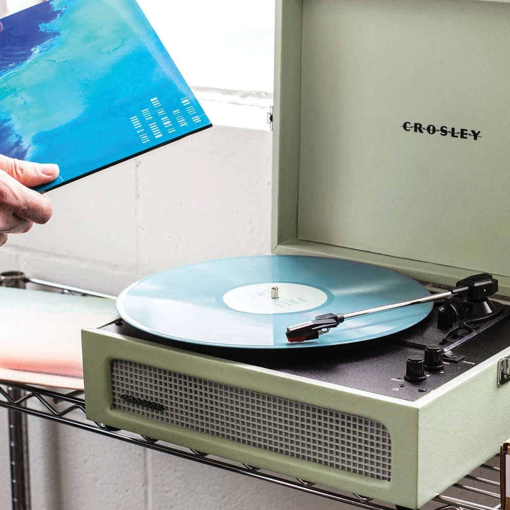 4 Crosley Voyager Bluetooth Portable Turntable - Sage + Gadhouse Vinyl Rack Bundle - Black - Assorted, 4 of 6