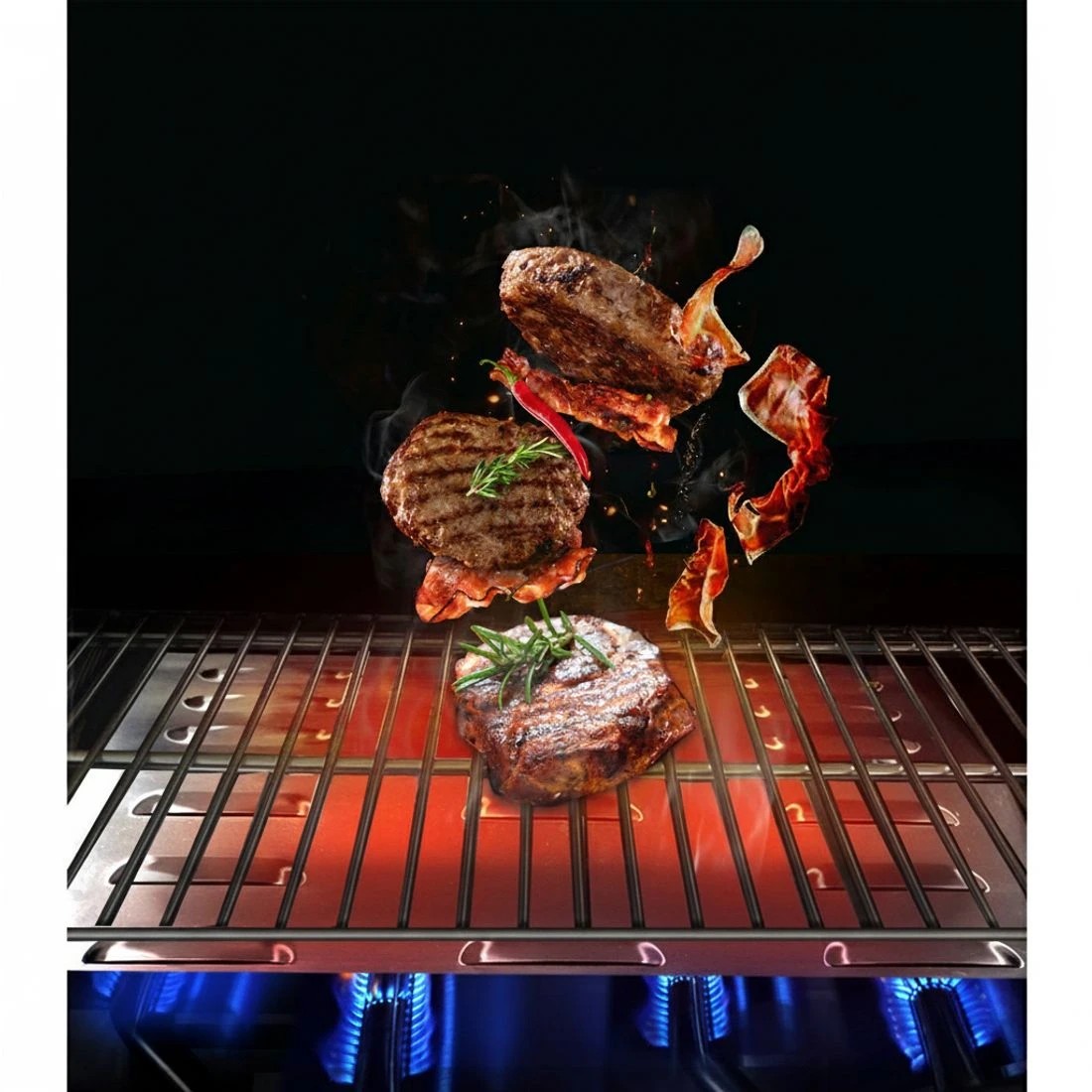 3 Grillz Portable Gas BBQ Grill 2 Burners - Silver, 3 of 6