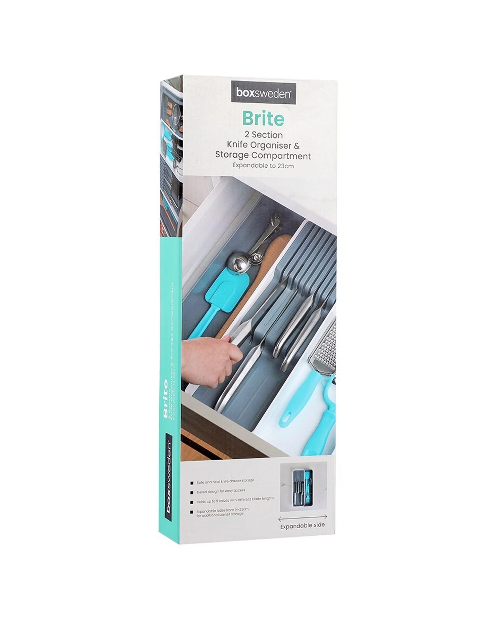 3 Boxsweden 2PK Brite 2 Section Organiser Storage Compartment - Multi, 3 of 7