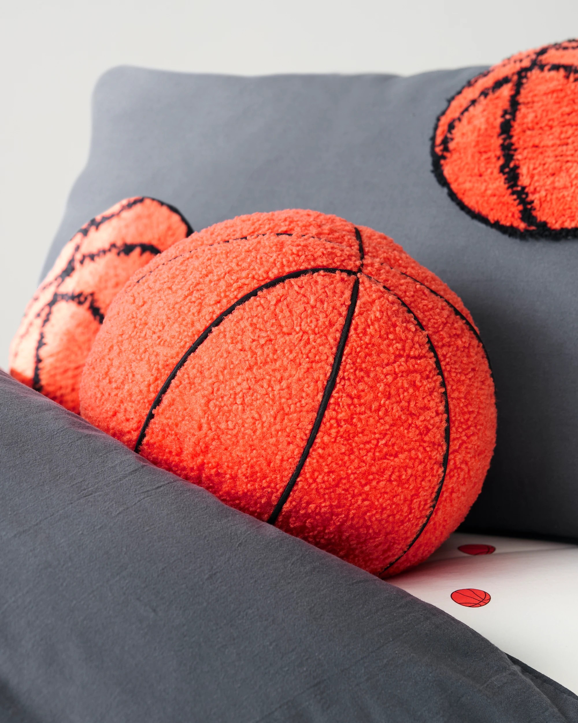 6 Target Bronny Textured Cotton Basketball Quilt Cover Set - Single Bed - Grey, 6 of 7