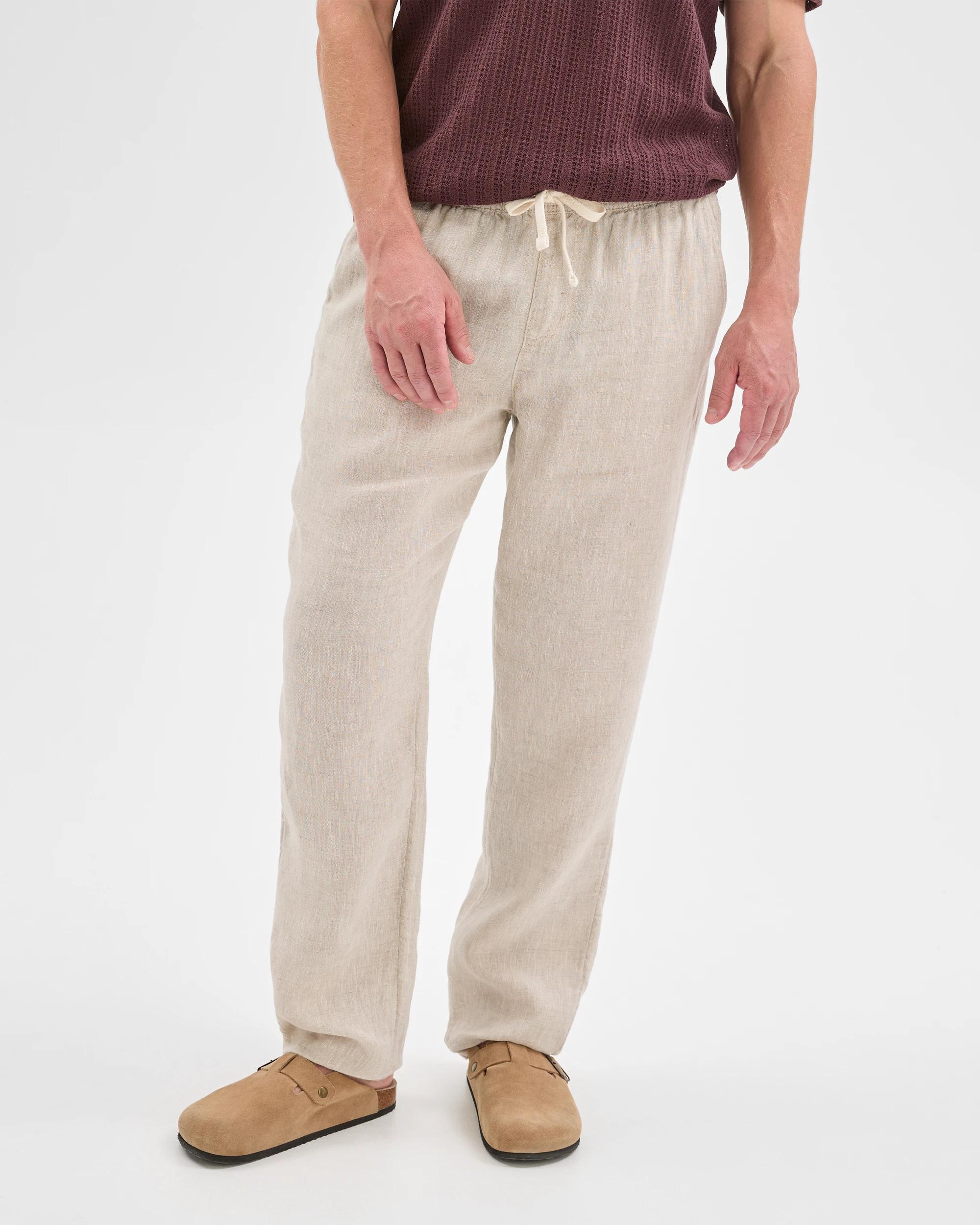 3 Target Man European Linen Full Length Pants STONE, 3 of 6