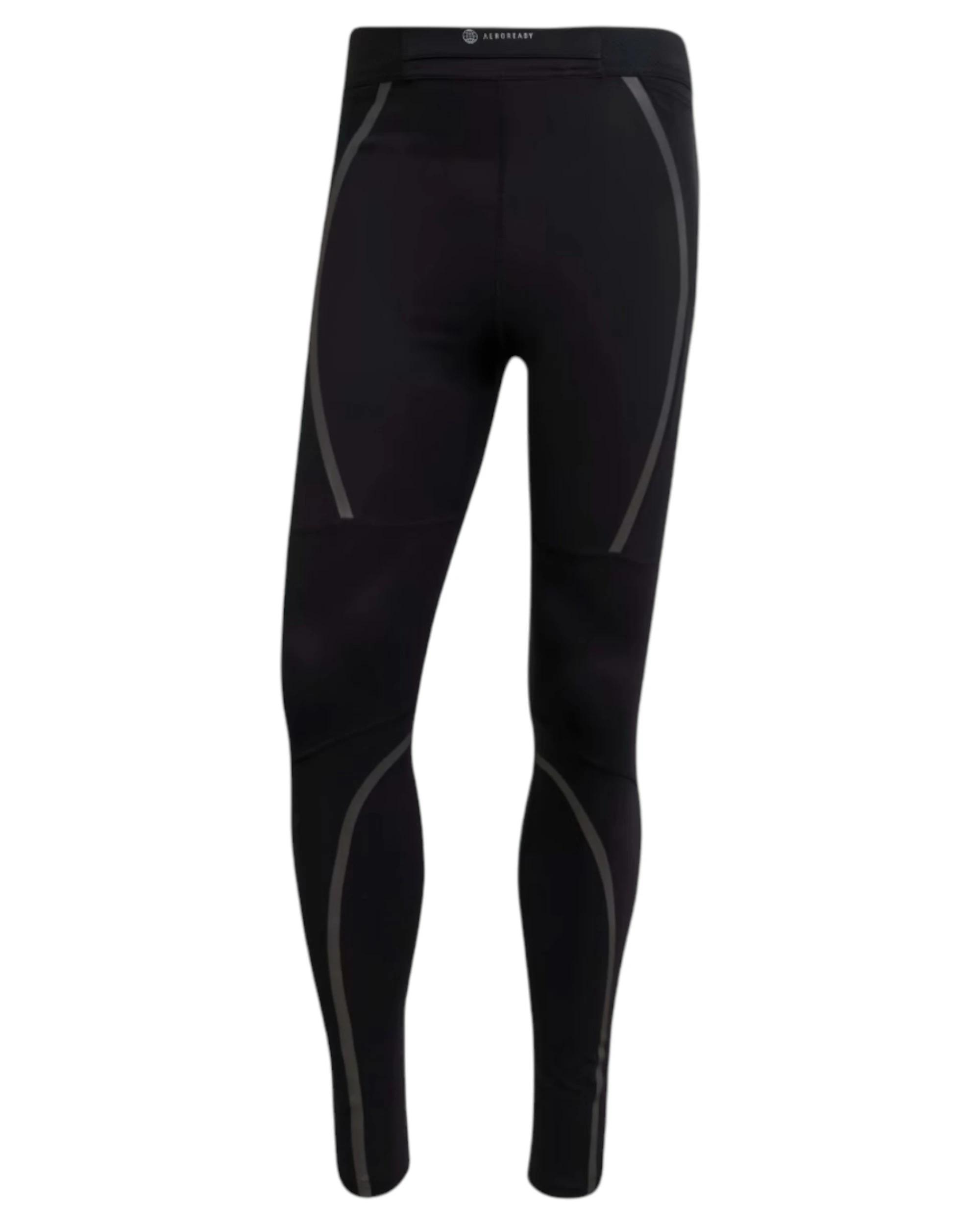 1 Adidas Mens Men Tight Saturday Black Running Activewear Pants BLACK, 1 of 6