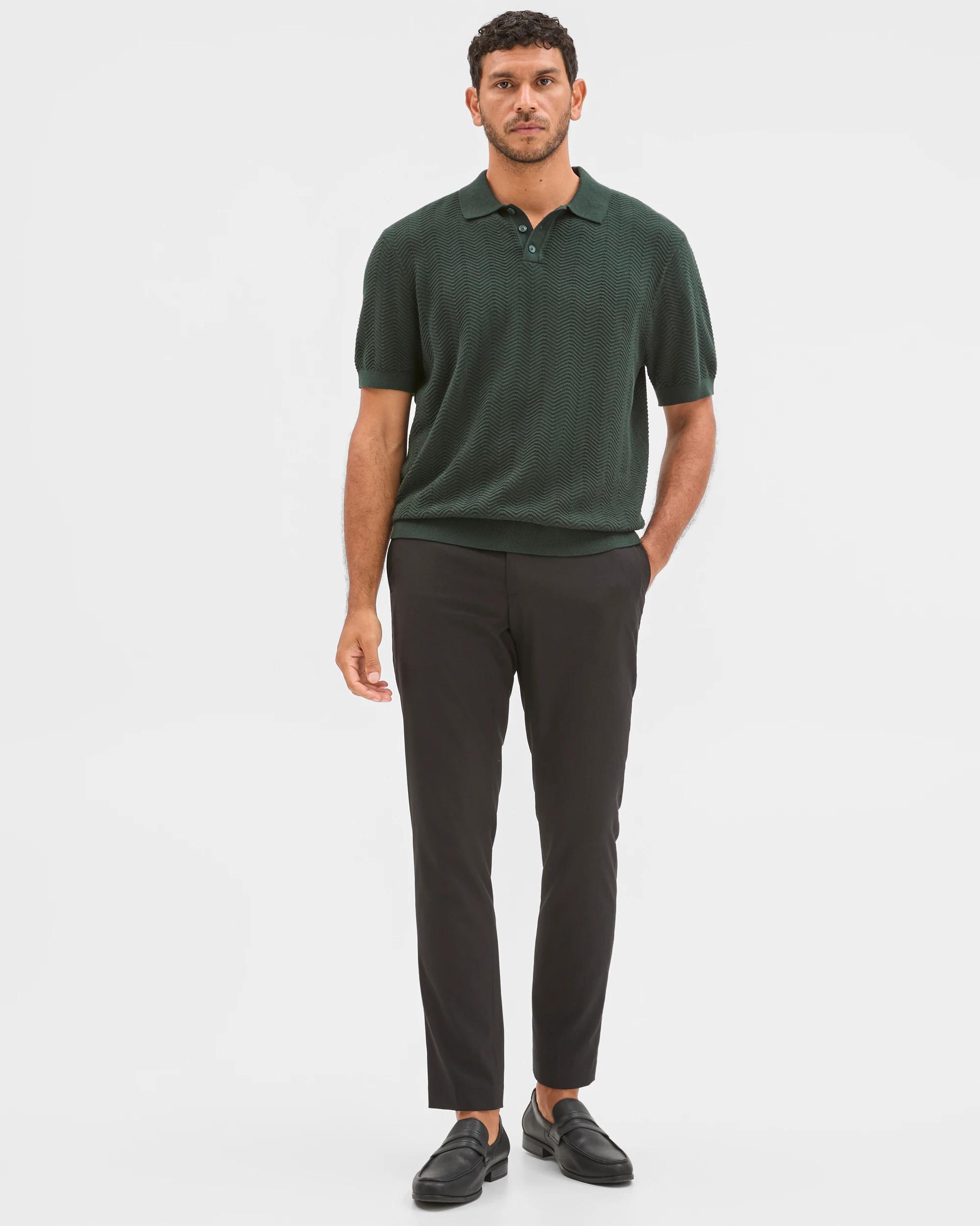 2 Preview Australian Cotton Knit Polo Top SCARAB, 2 of 6