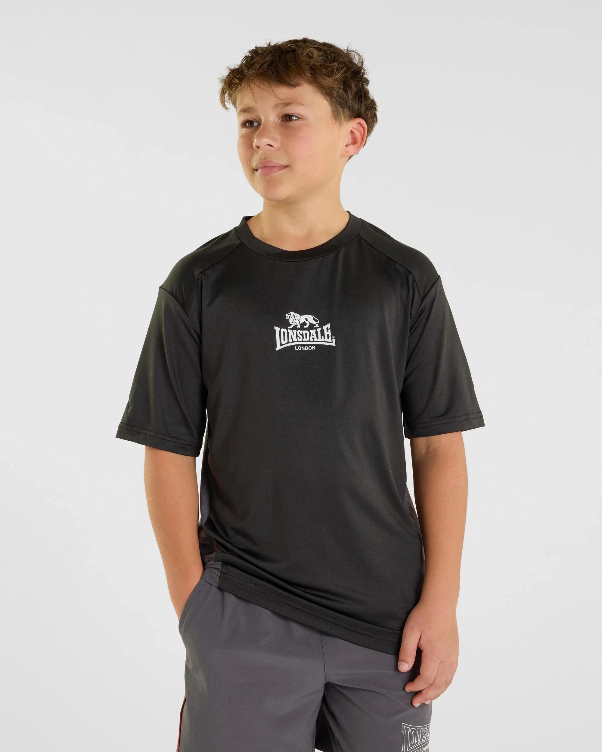 1 Short Sleeve Mesh T-Shirt - Lonsdale London BLACK, 1 of 5