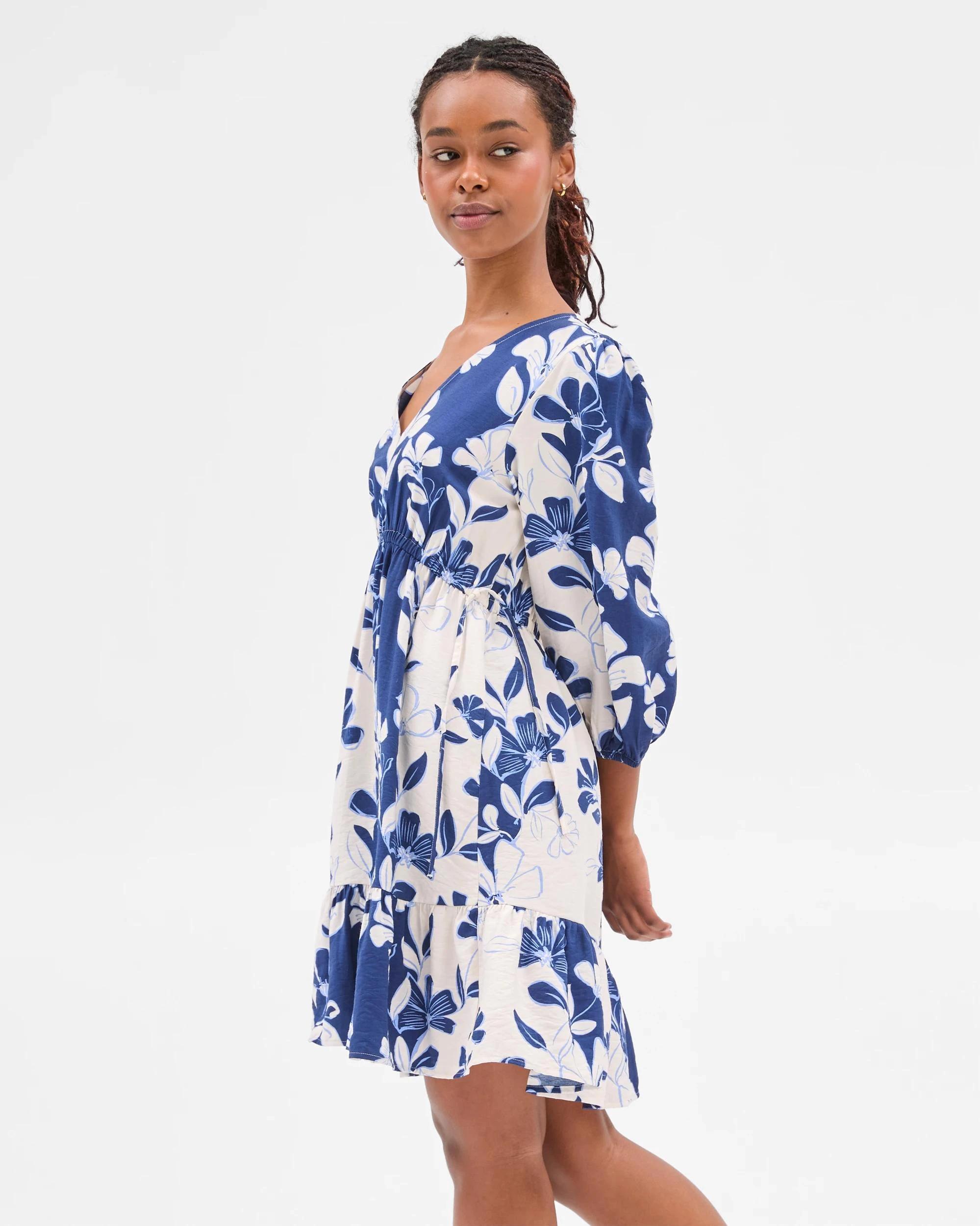 2 Target Petites Petites Long Sleeve Mini Dress FLORAL PRINT, 2 of 6