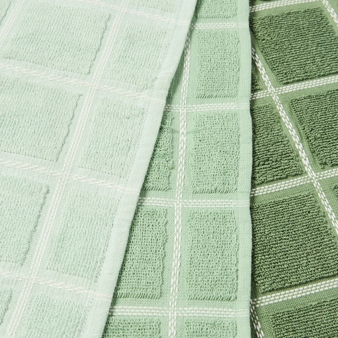 3 Pack of 3 Terry Dish Cloths - Green, 3 of 6