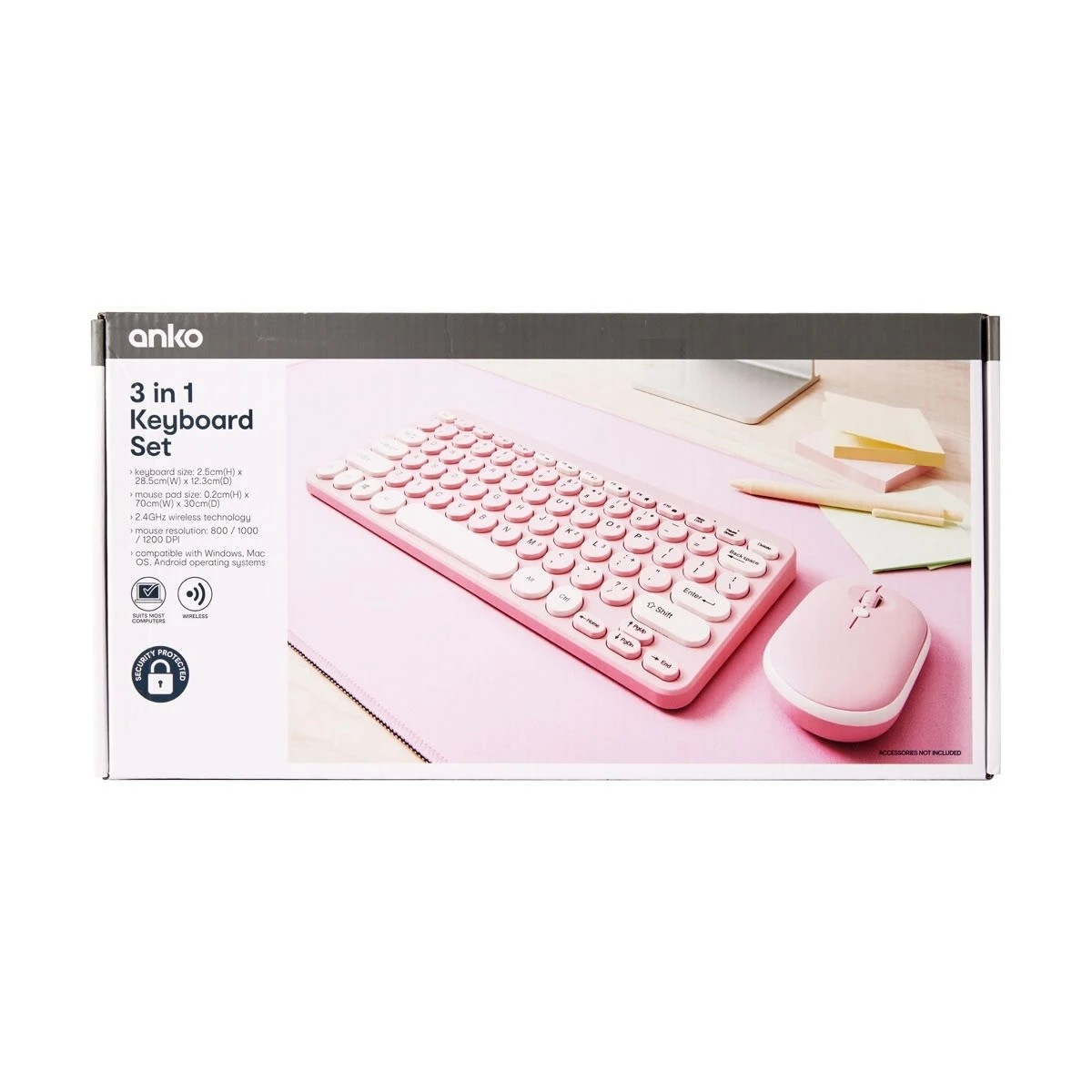 9 3-in-1 Keyboard Set - Pink, 9 of 9