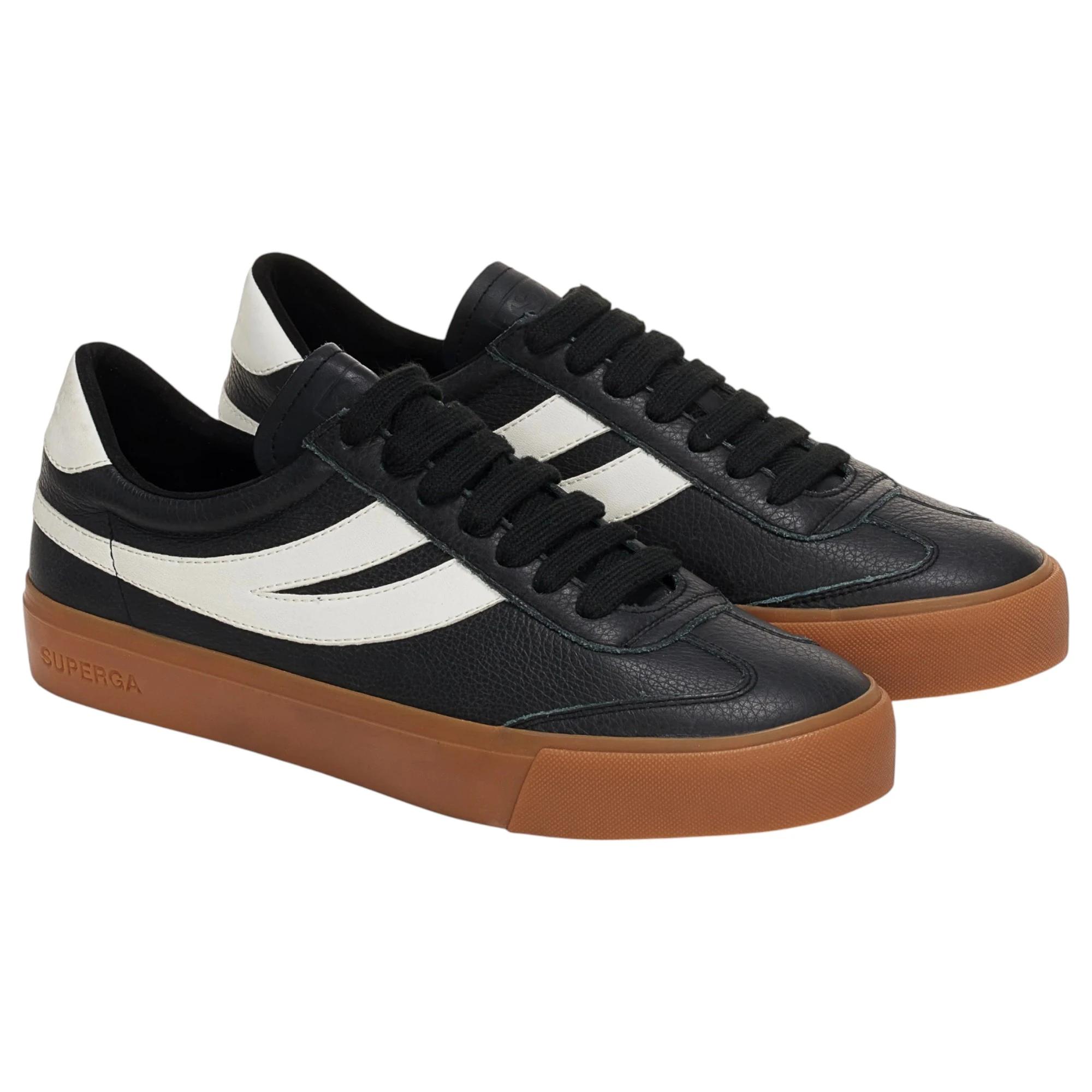 5 Superga Unisex 4834 Club S Swallow Black Casual Shoes BLACK, 5 of 5