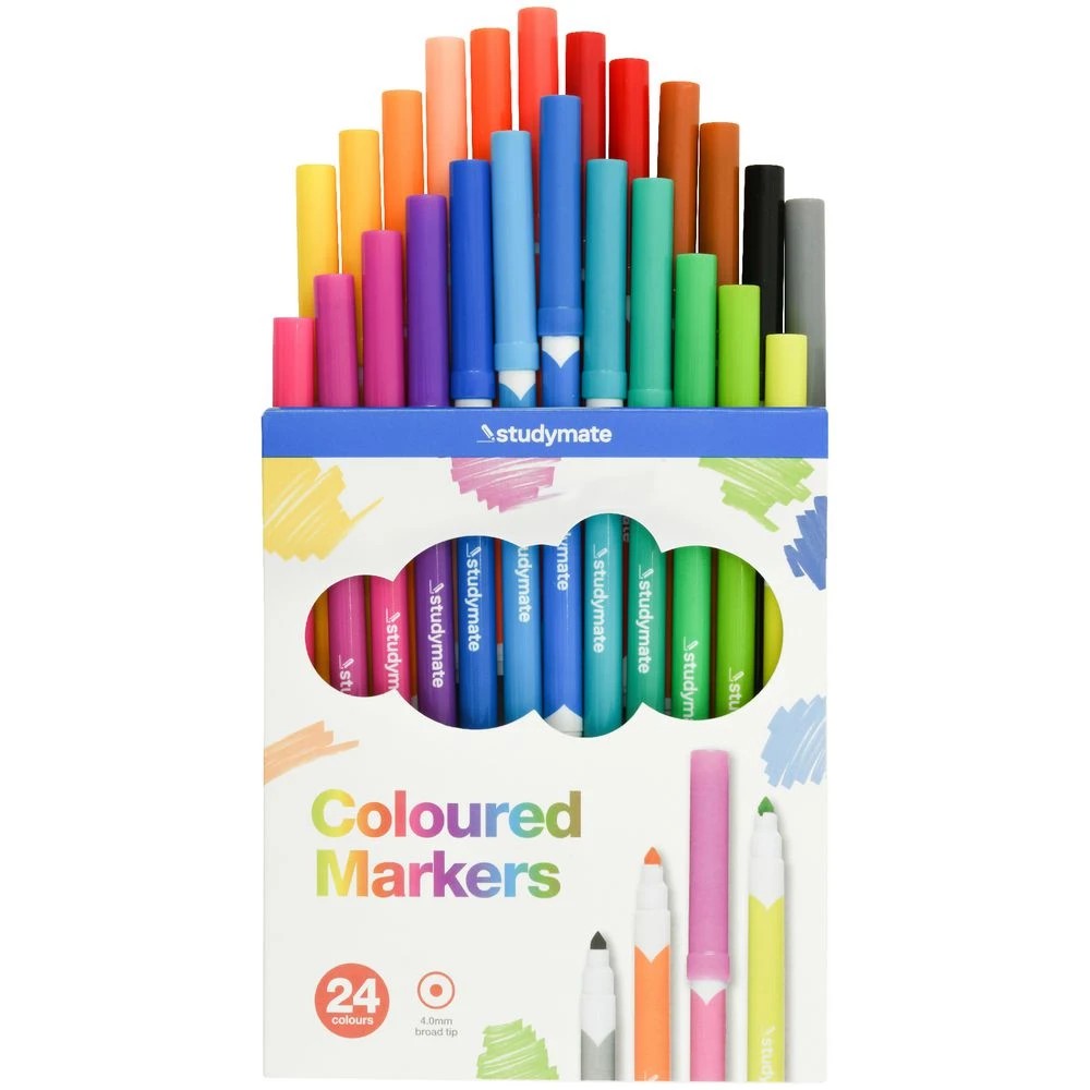 2 Studymate Coloured Markers 24 Pack, 2 of 4