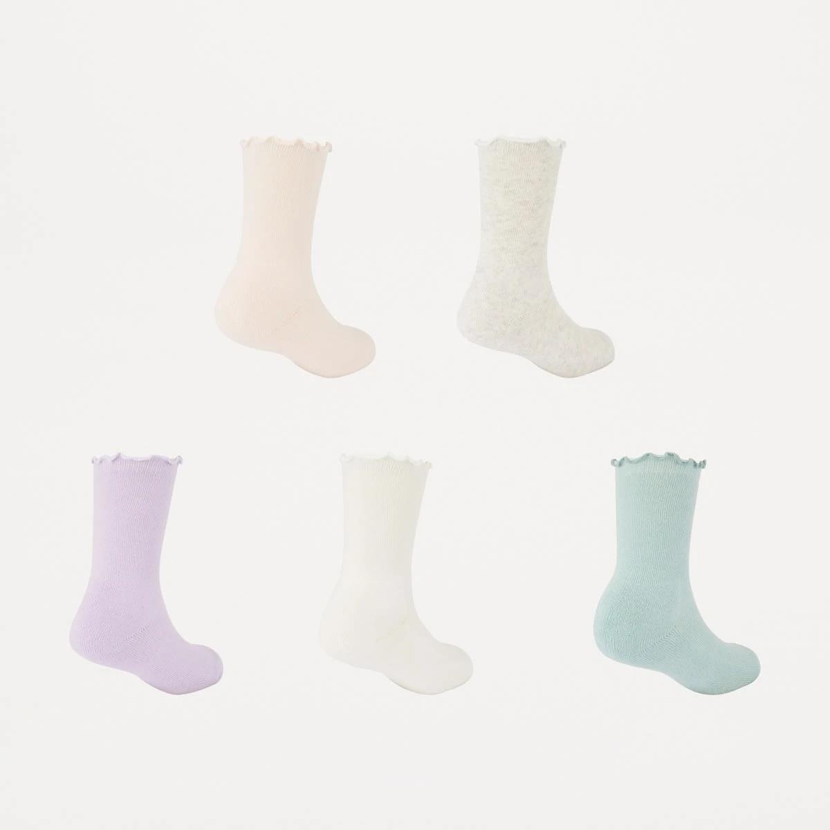 2 5 Pack Crew Socks PRETTY EMBROIDERY, 2 of 3