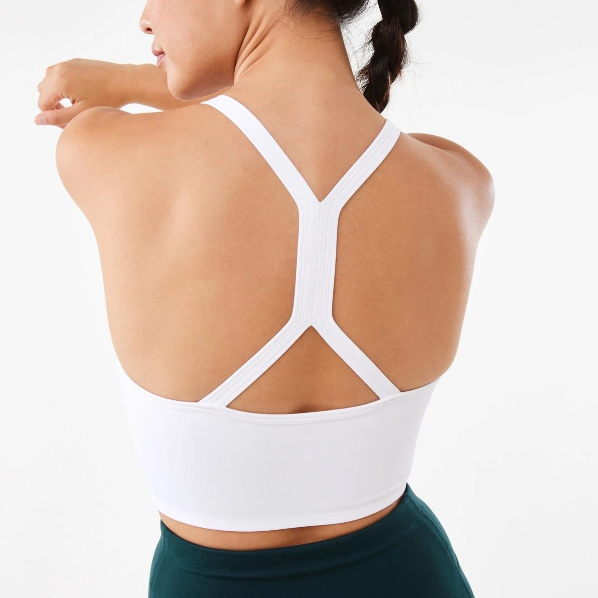 10 Active Womens Moulded Crop Top WHITE, 10 of 10