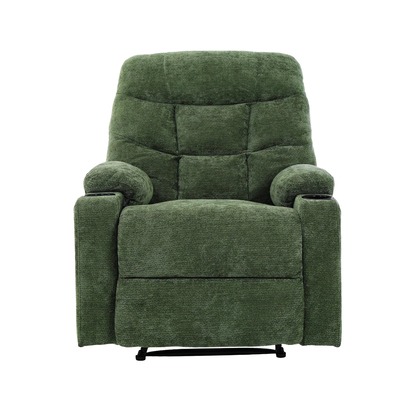 6 Oikiture Recliner Chair Electric Massage Chair Lounge Heated Polyester - Green, 6 of 6