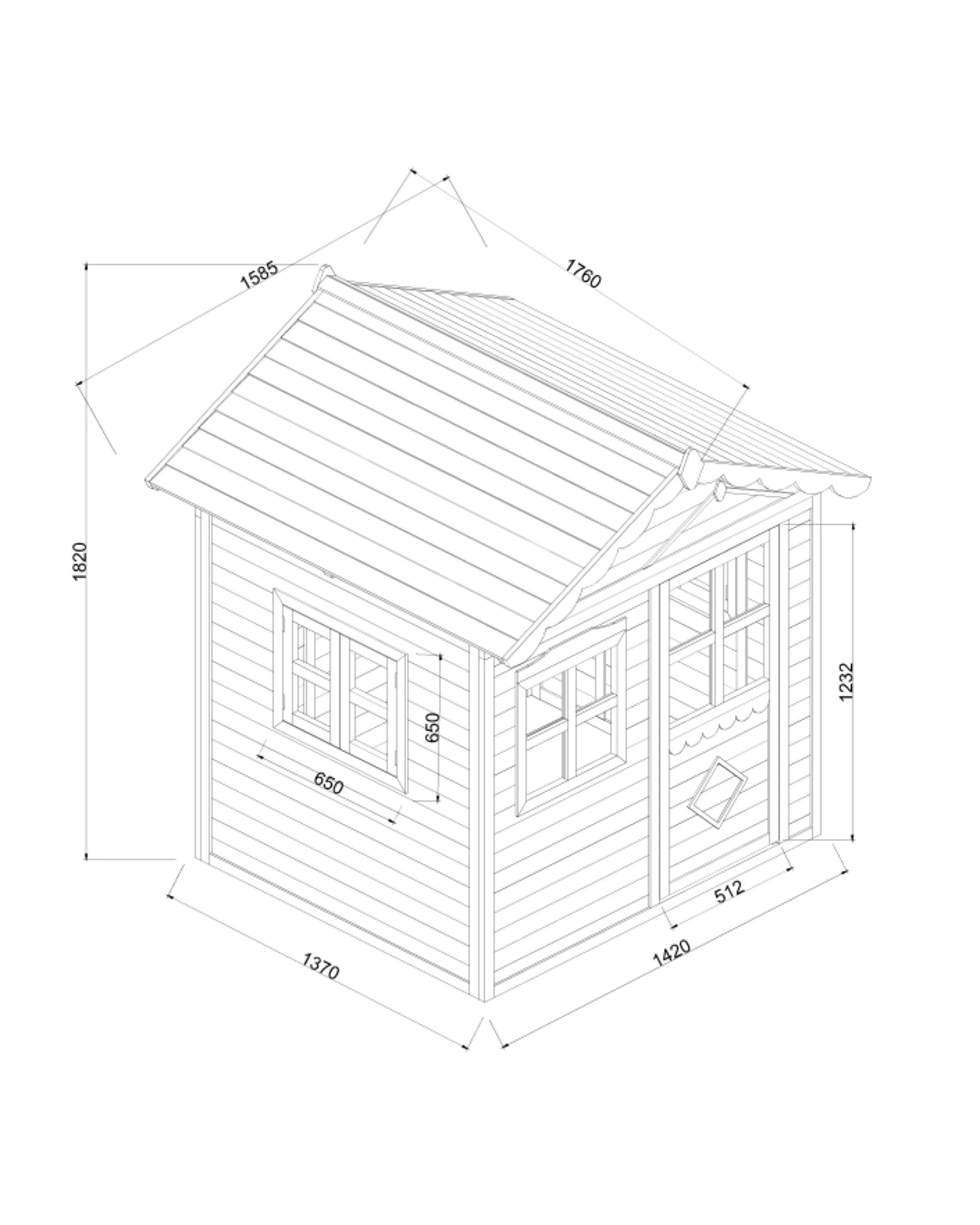 4 Hide & Seek Kids Herbie Cottage Cubby House, 4 of 8