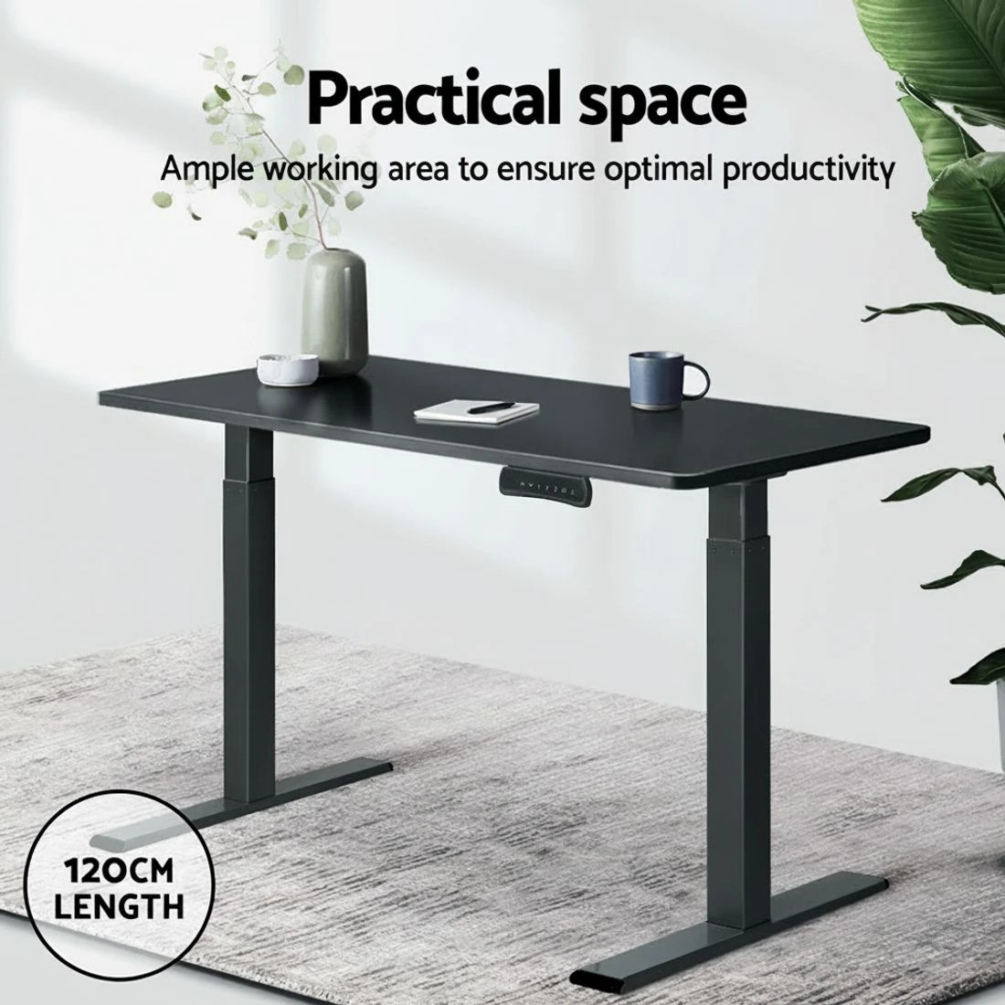 4 Artiss Standing Desk Top  120CM - Black, 4 of 6