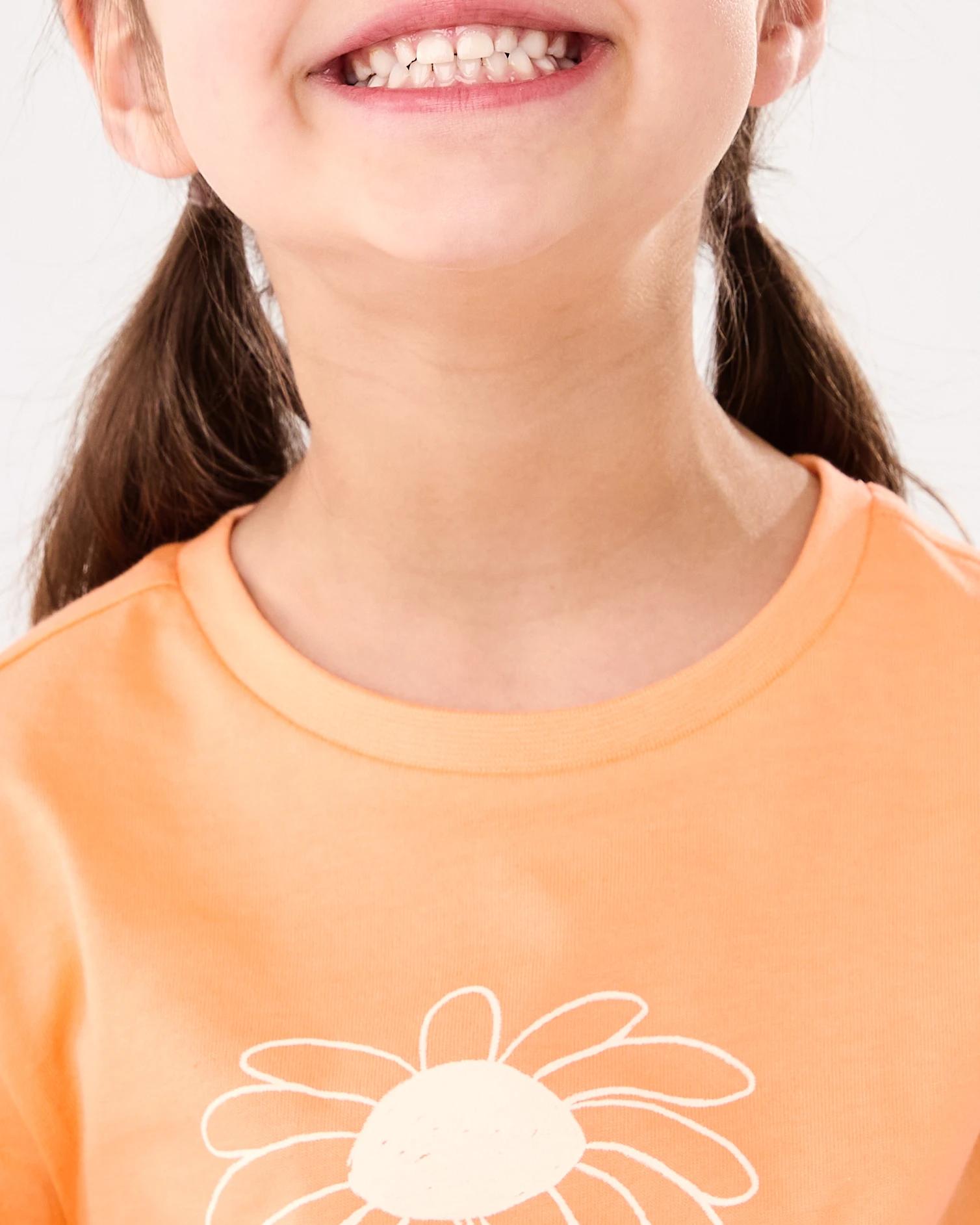 4 Printed T-shirt Orng Flwr, 4 of 8