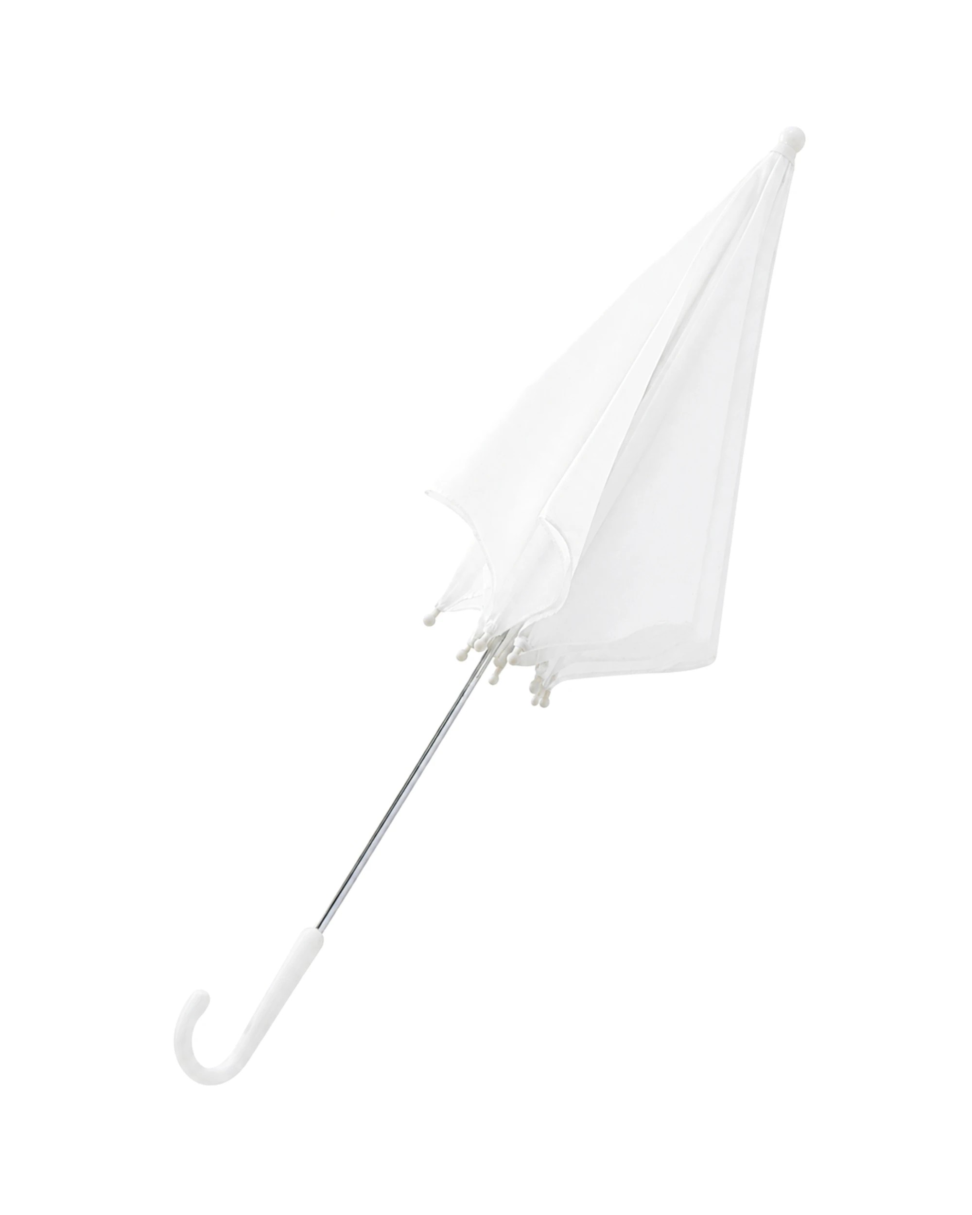 3 Widmann Small Plain Parasol Umbrella - One Size - White, 3 of 3