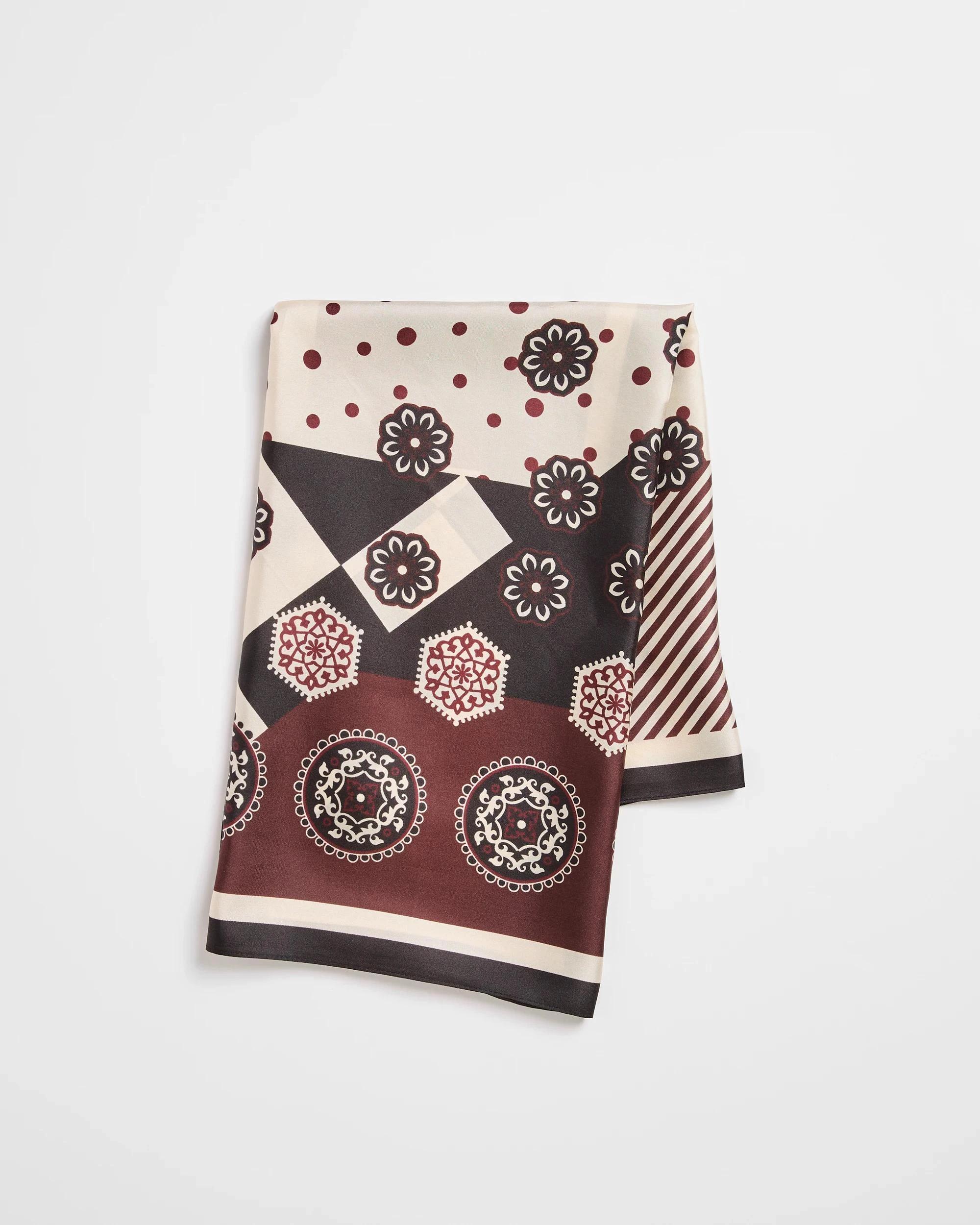 1 Target Square Silk Twill Scarf PAISLEY SPLICE, 1 of 2