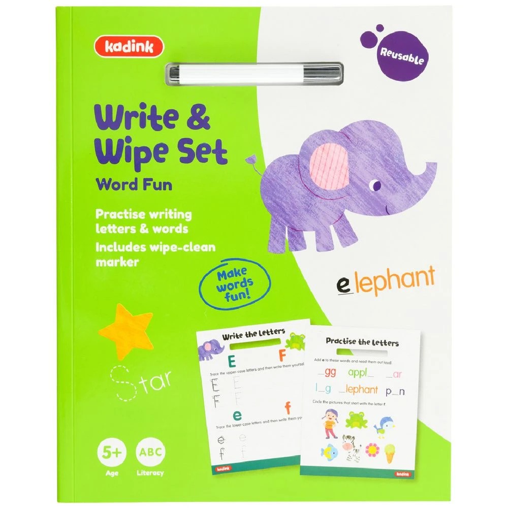 1 Kadink Write & Wipe Words Set, 1 of 3