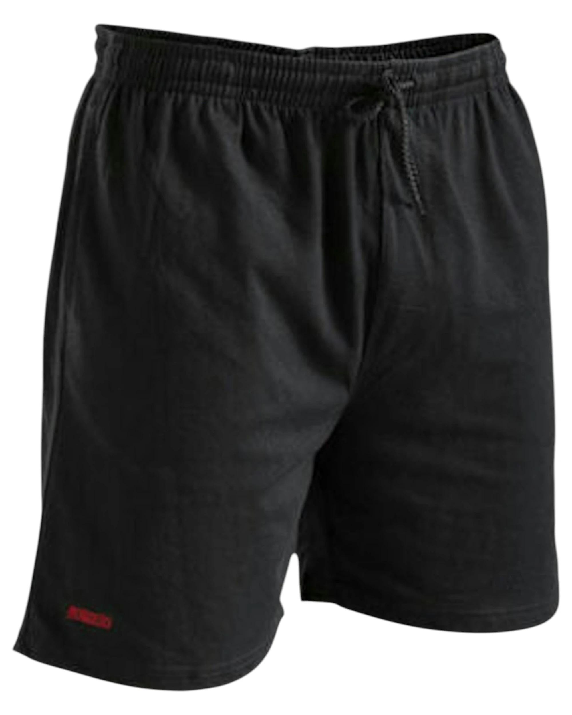 5 KingGee Mens Ruggers - Active Rugger Jersey Sweat Short - Black BLACK, 5 of 5