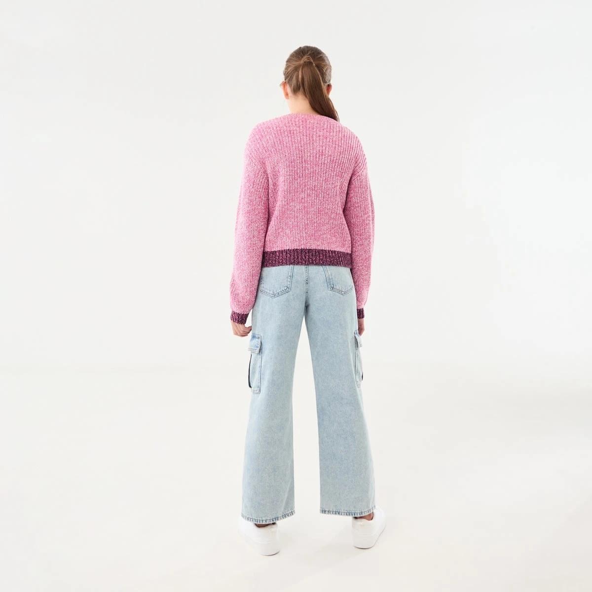 8 Button Through Cardigan Space Pink, 8 of 10