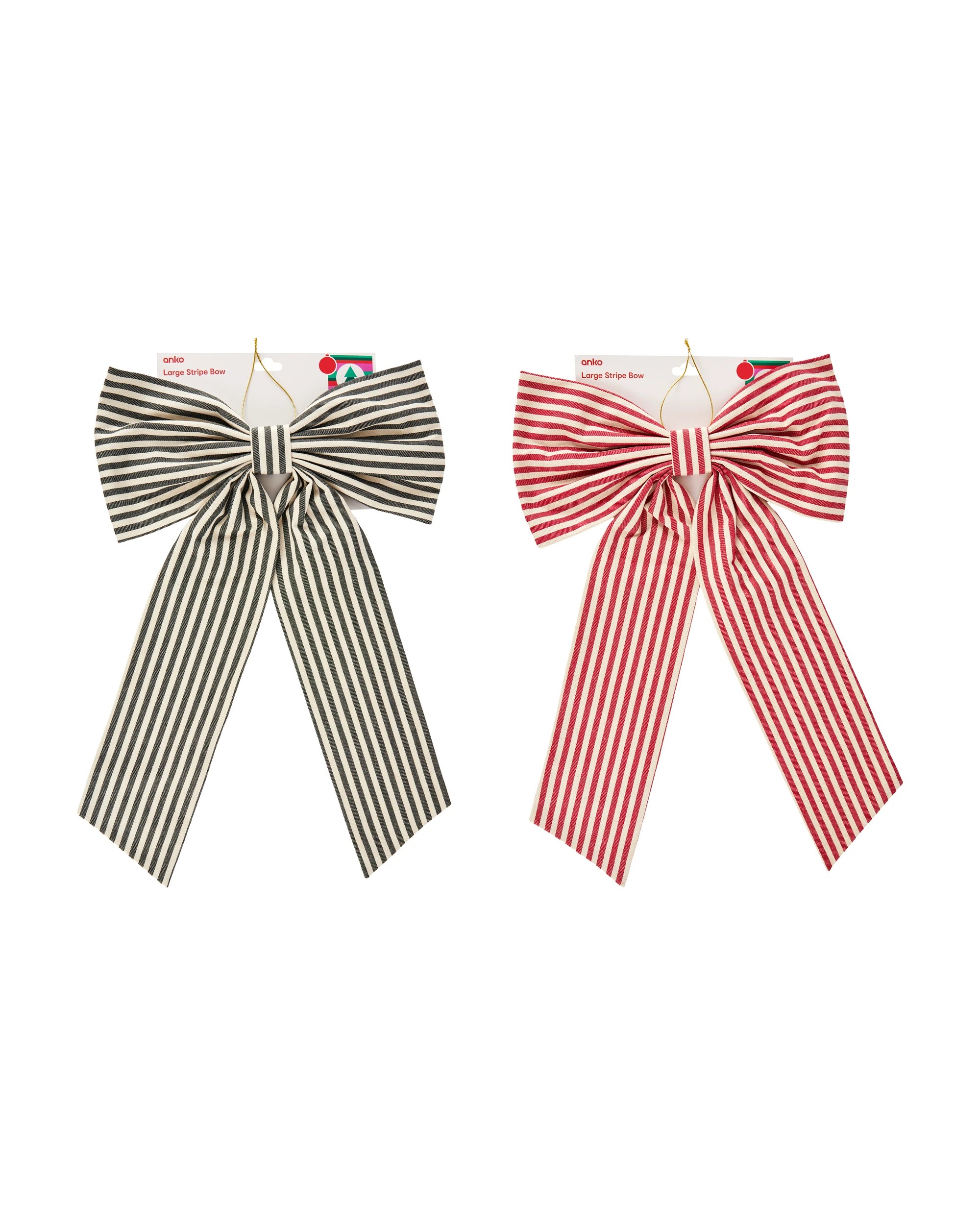 4 Large Stripe Bow - Assorted, 4 of 4