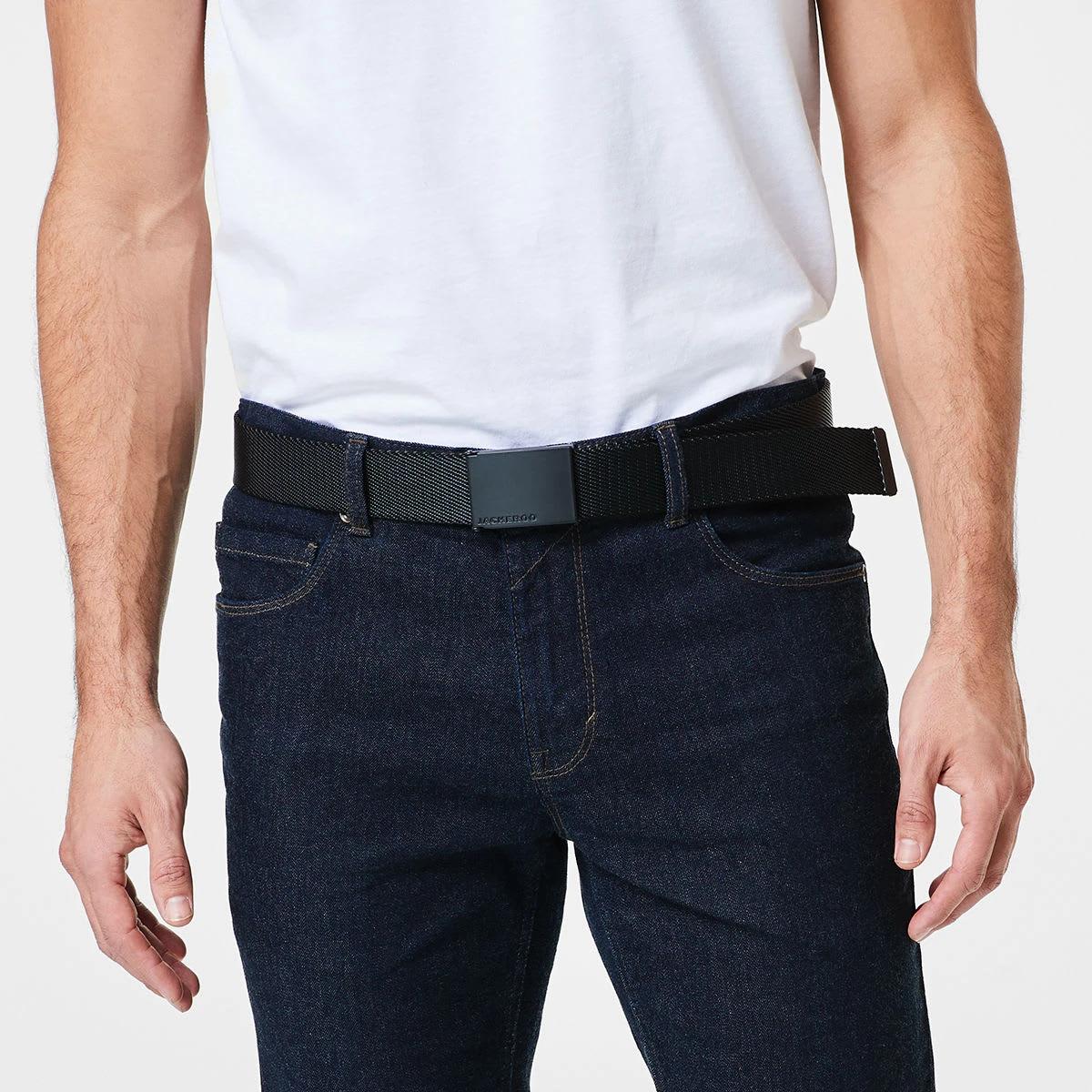 3 Flat Buckle Web Belt BLACK, 3 of 3
