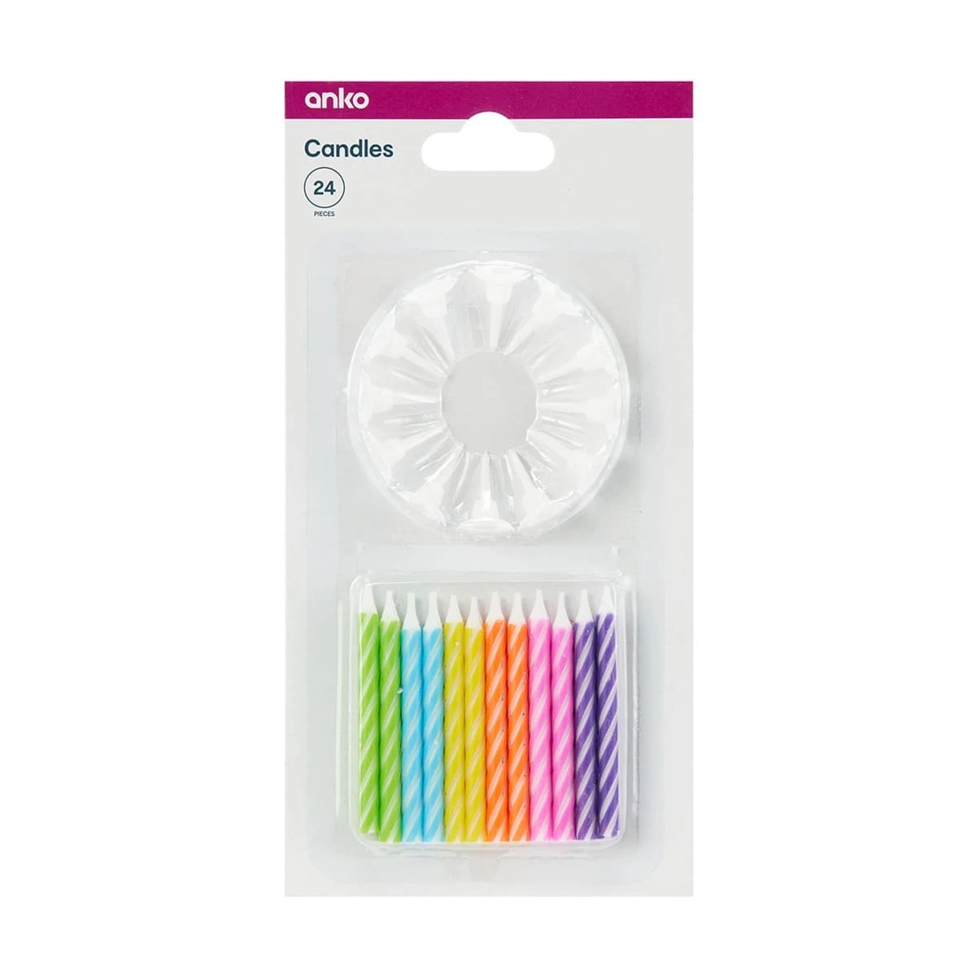 8 24 Pack Striped Candles, 8 of 8